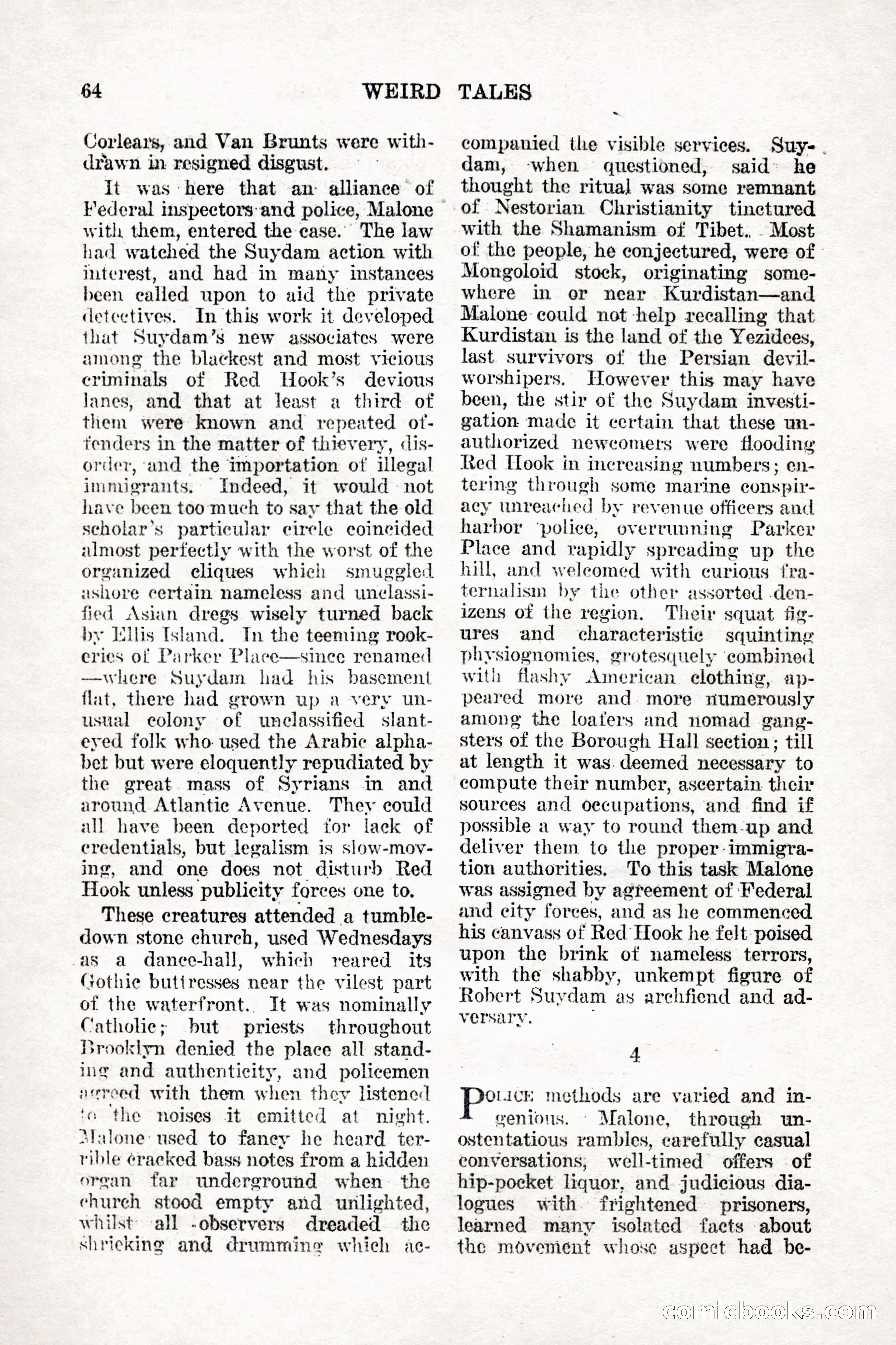 Weird Tales, Vol. 9, No. 1 — page 66 of 148