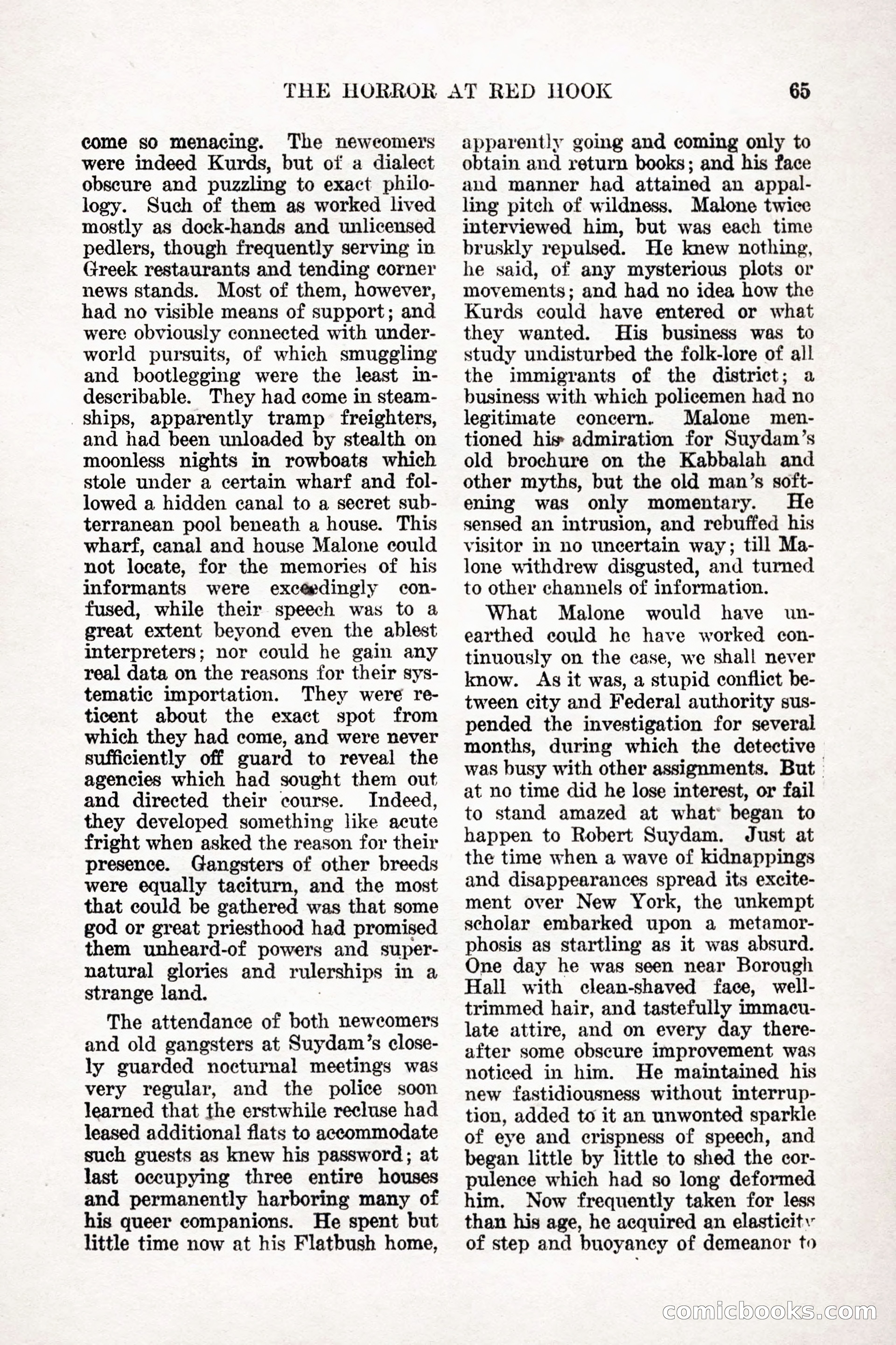 Weird Tales, Vol. 9, No. 1 — page 67 of 148