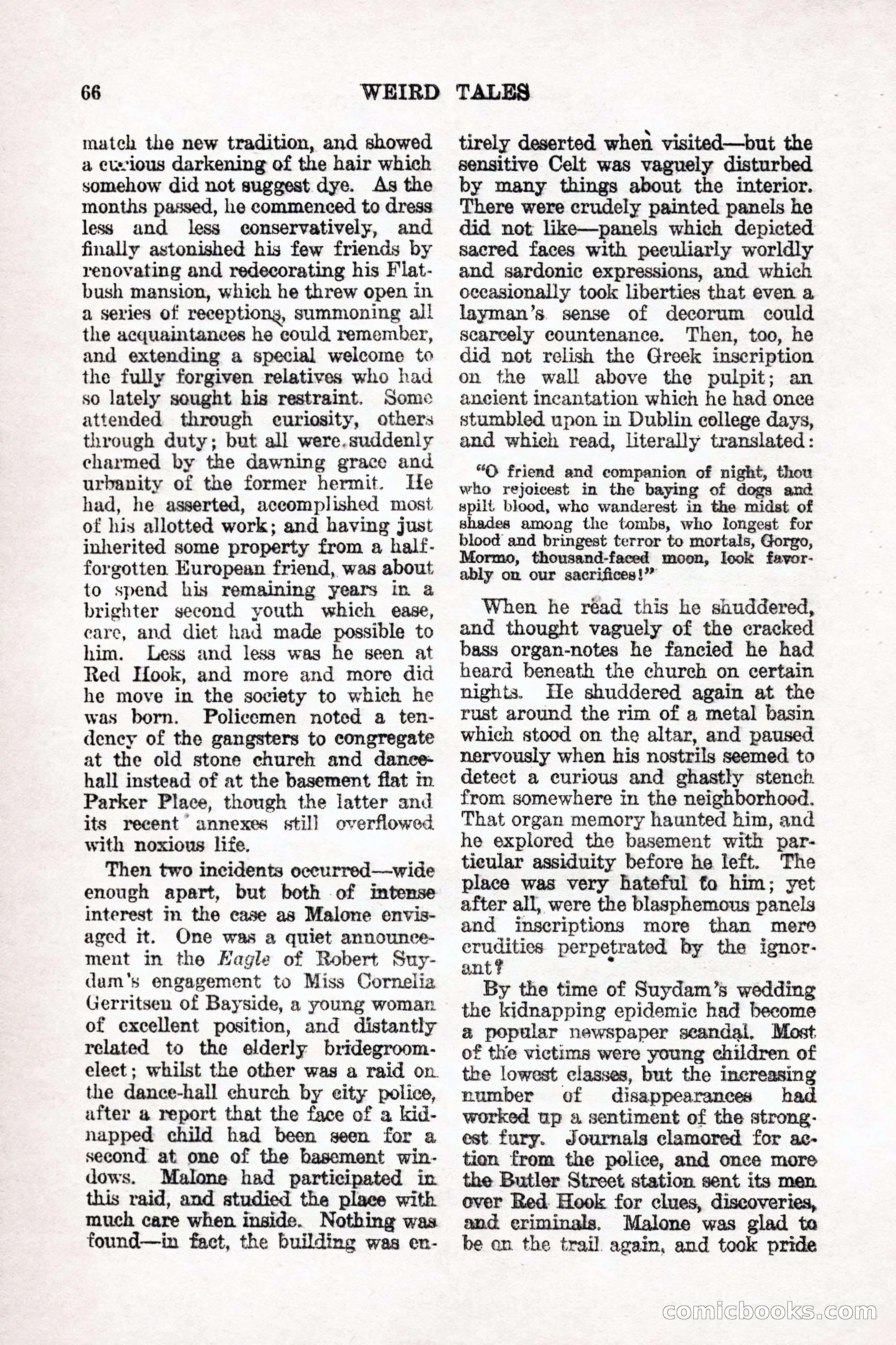 Weird Tales, Vol. 9, No. 1 — page 68 of 148