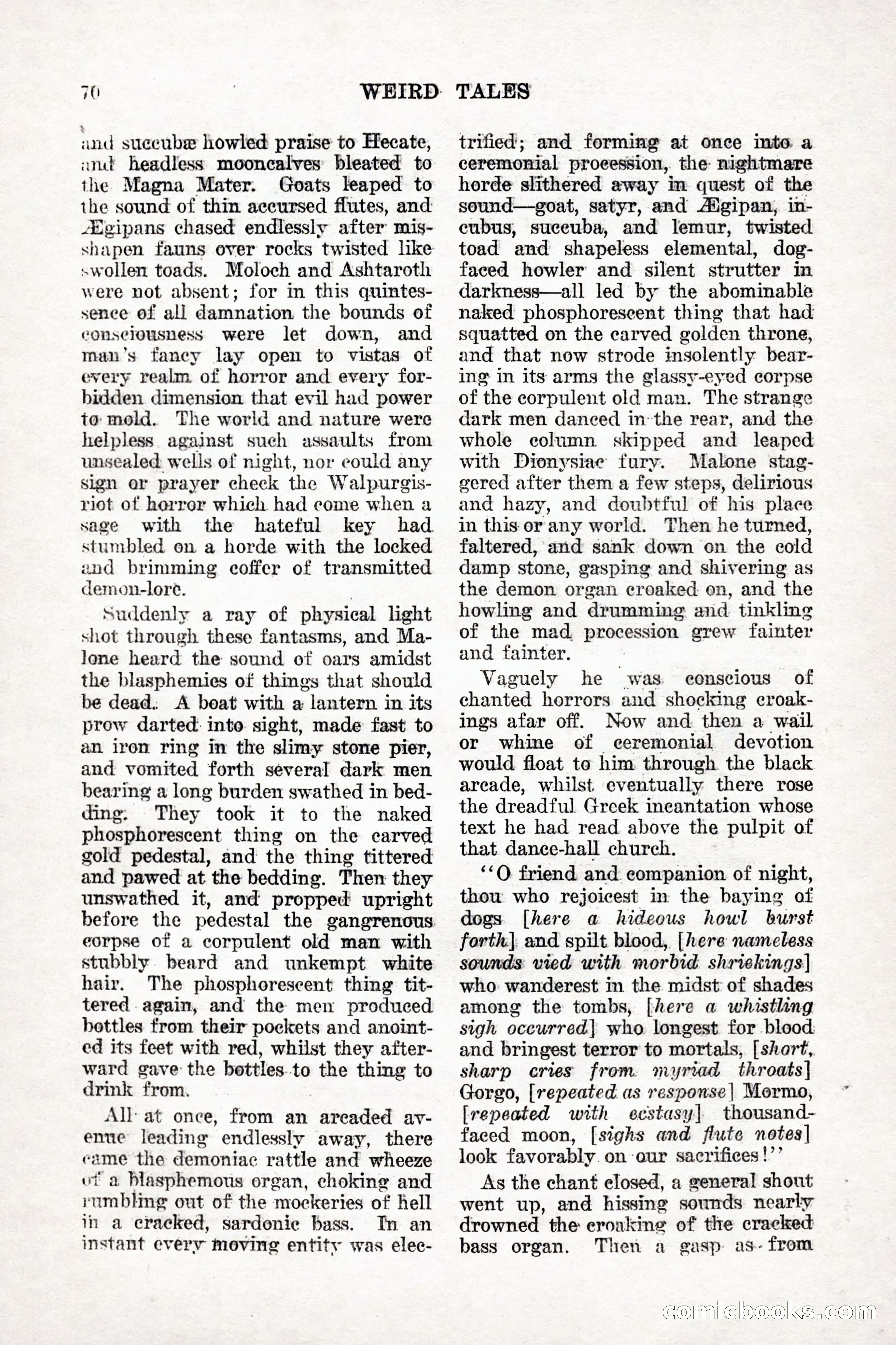 Weird Tales, Vol. 9, No. 1 — page 72 of 148
