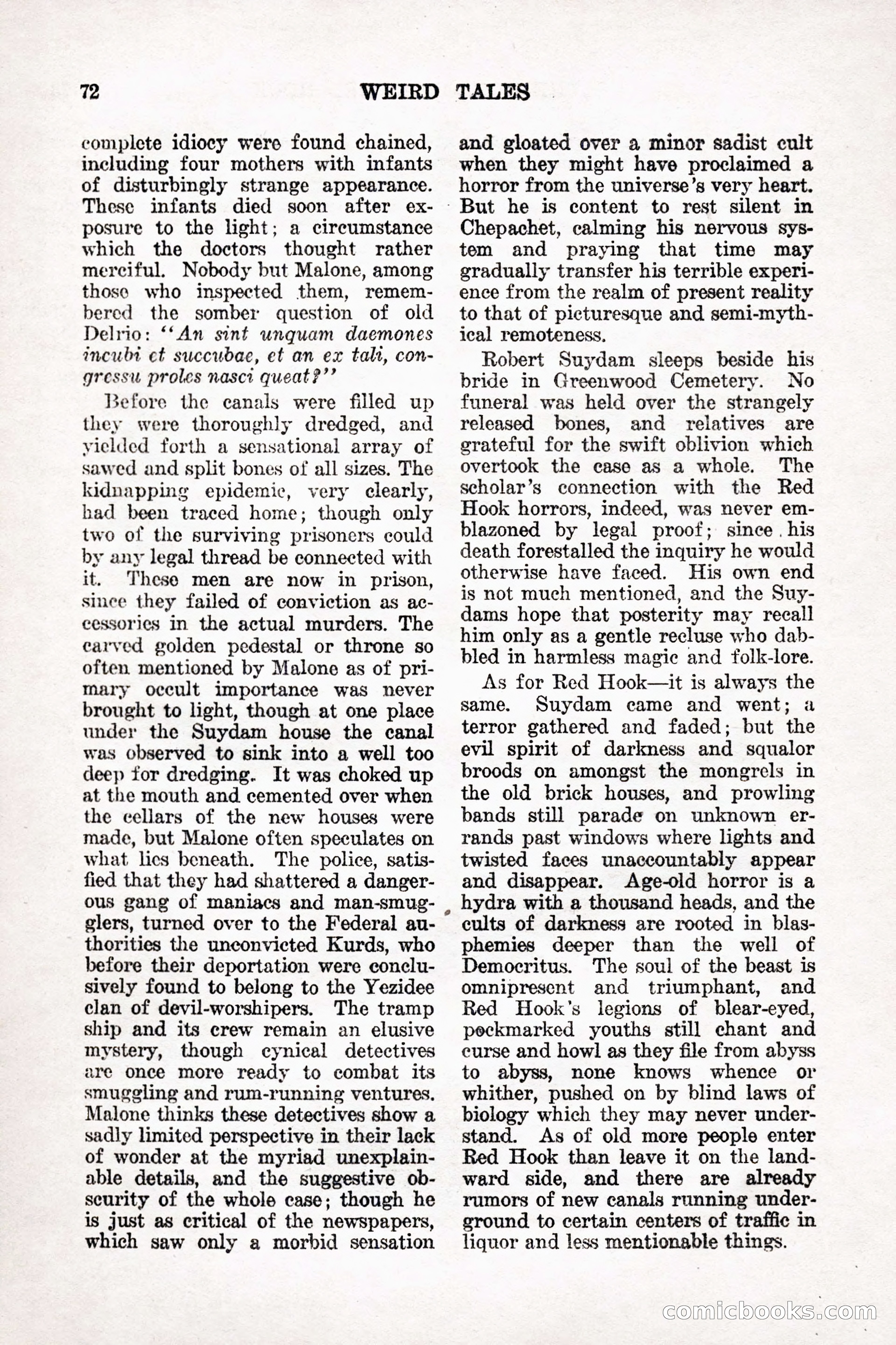 Weird Tales, Vol. 9, No. 1 — page 74 of 148