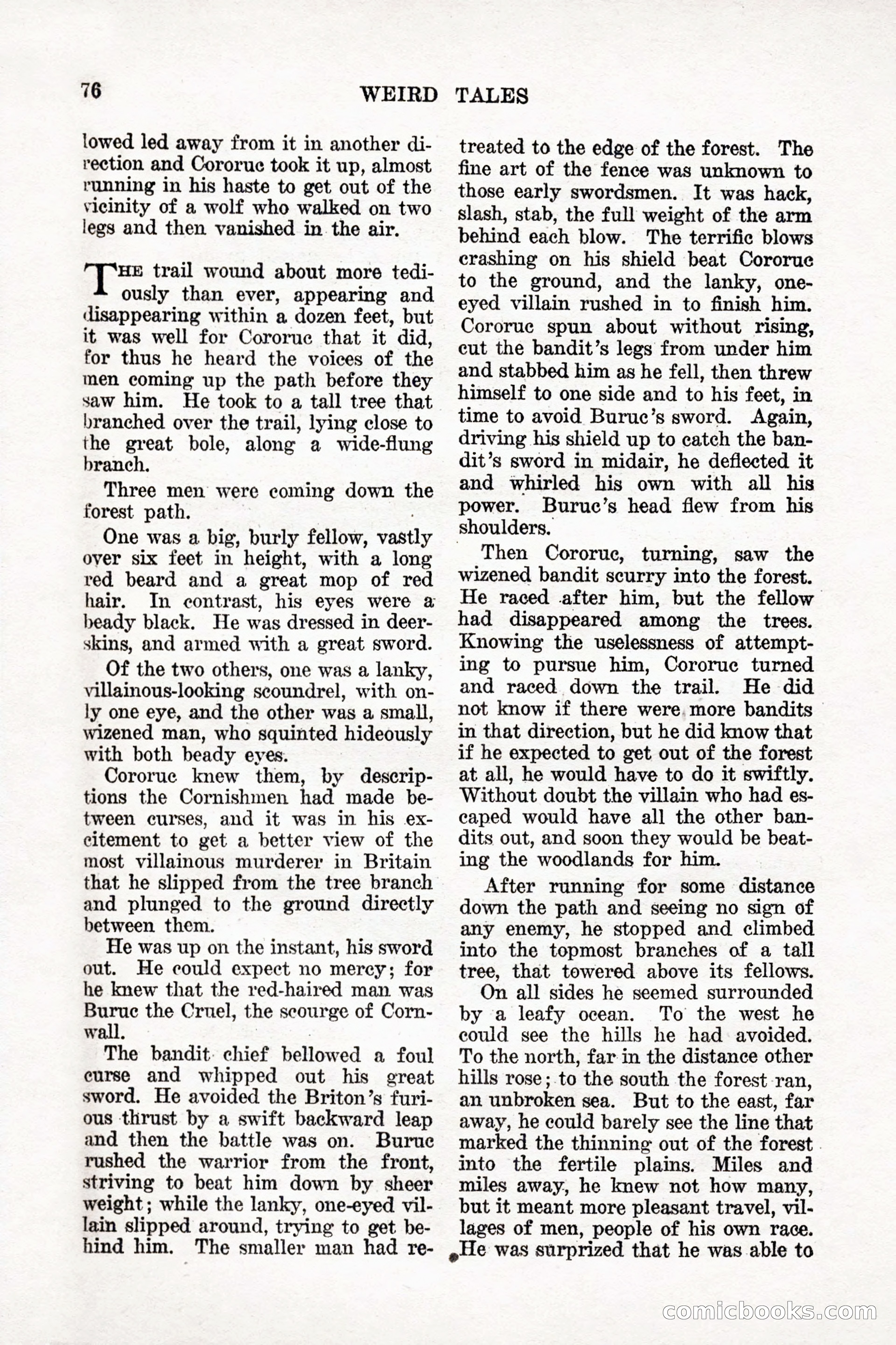 Weird Tales, Vol. 9, No. 1 — page 78 of 148