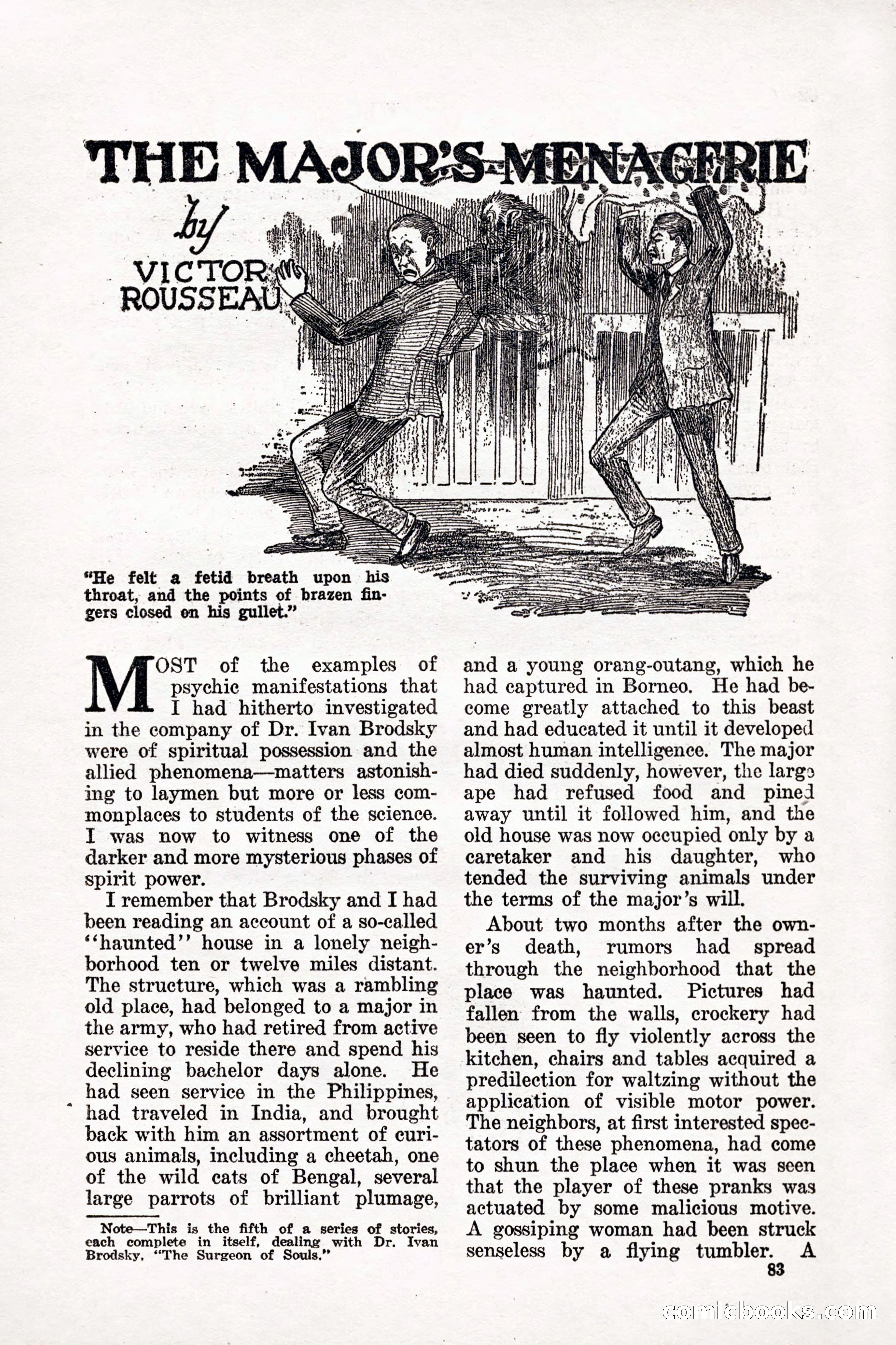 Weird Tales, Vol. 9, No. 1 — page 85 of 148