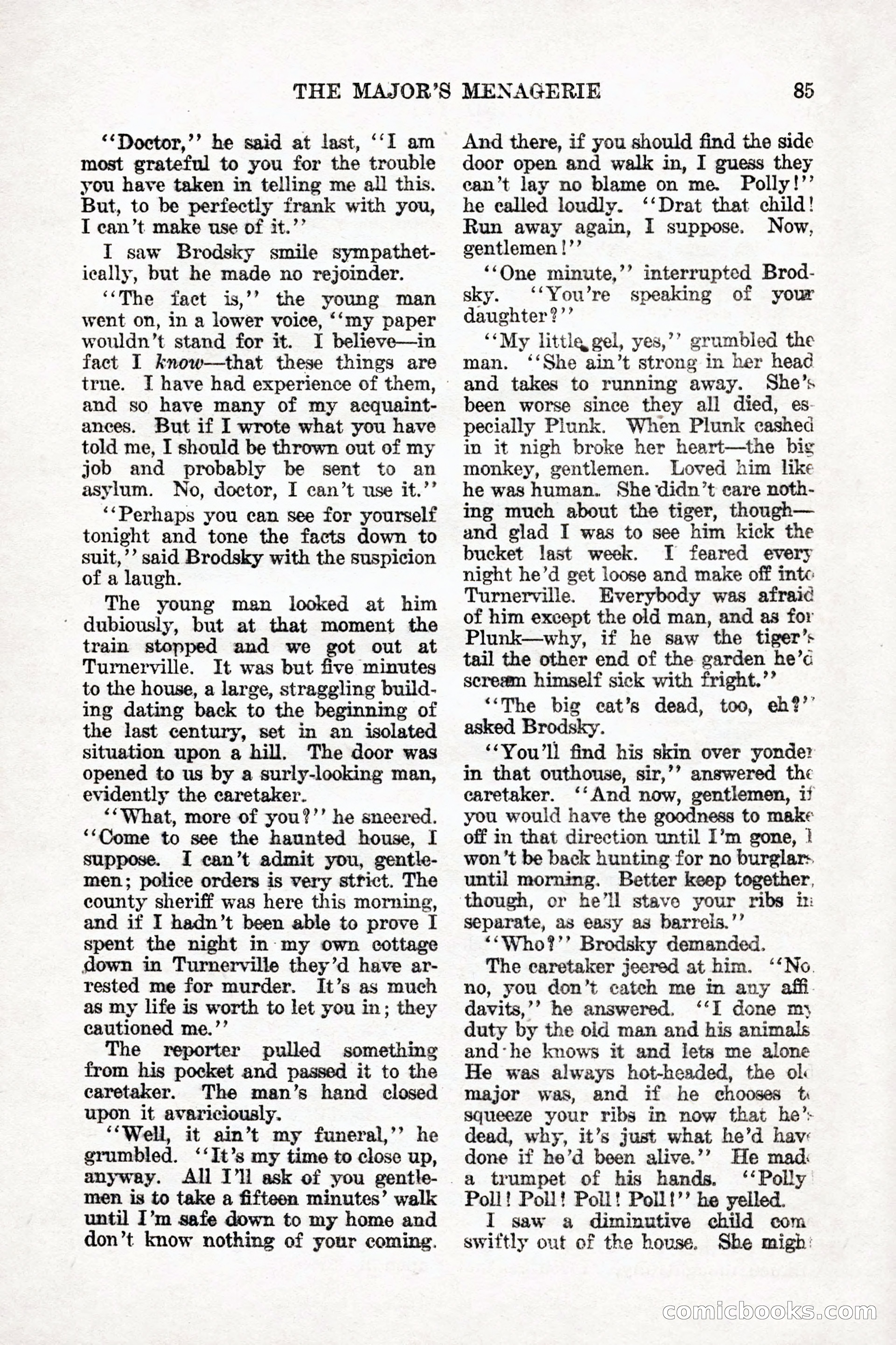 Weird Tales, Vol. 9, No. 1 — page 87 of 148