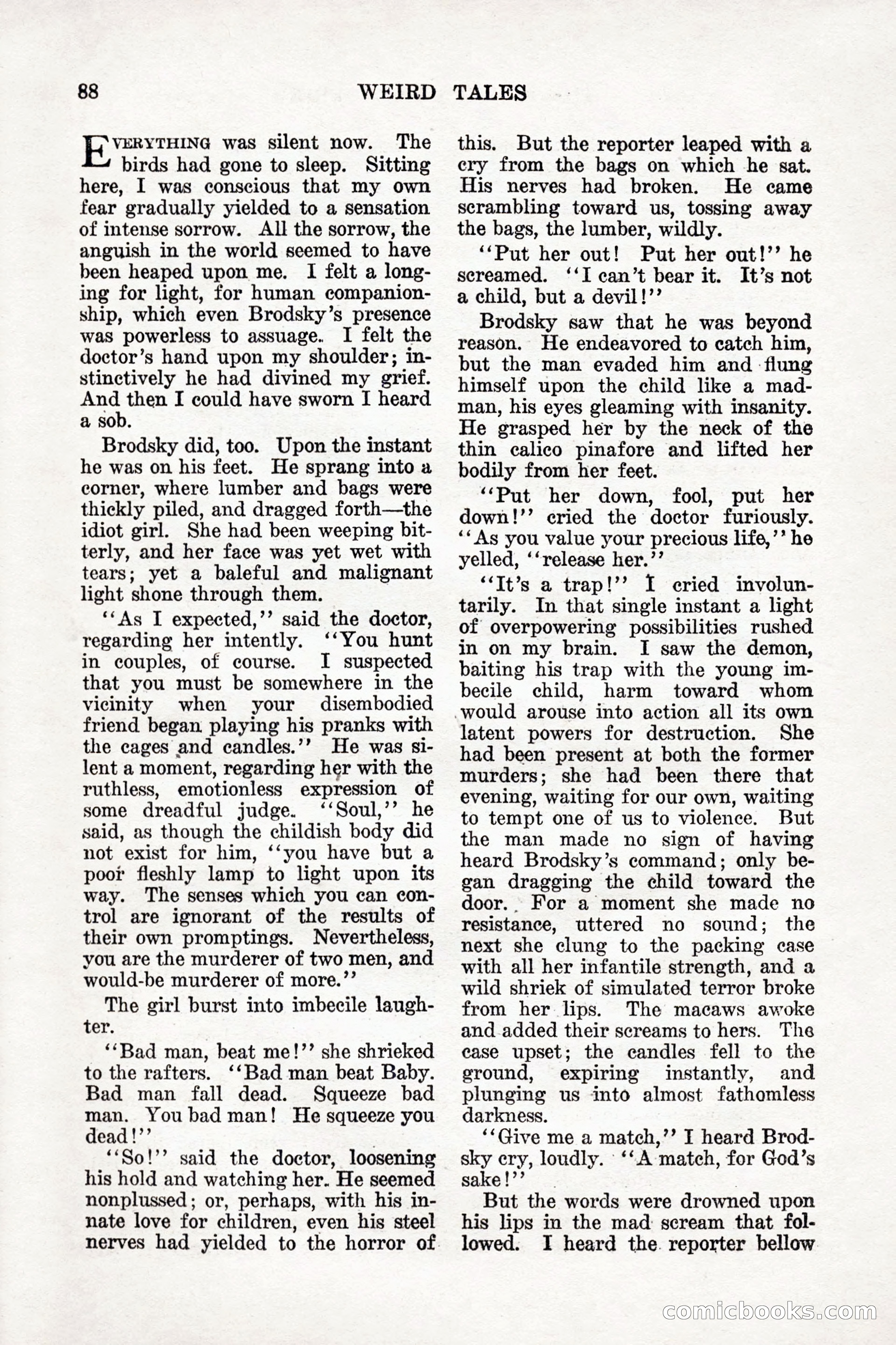 Weird Tales, Vol. 9, No. 1 — page 90 of 148