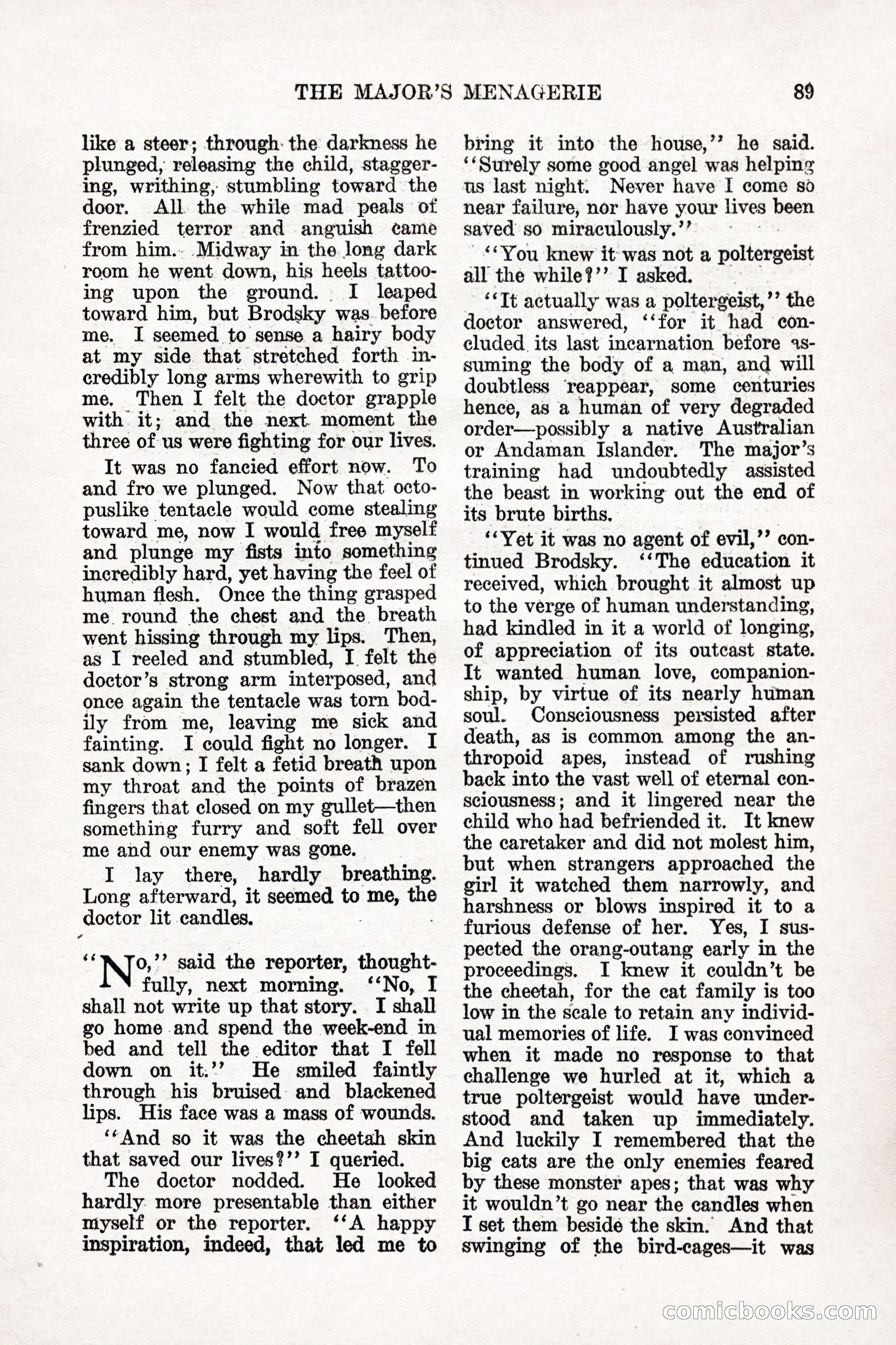 Weird Tales, Vol. 9, No. 1 — page 91 of 148