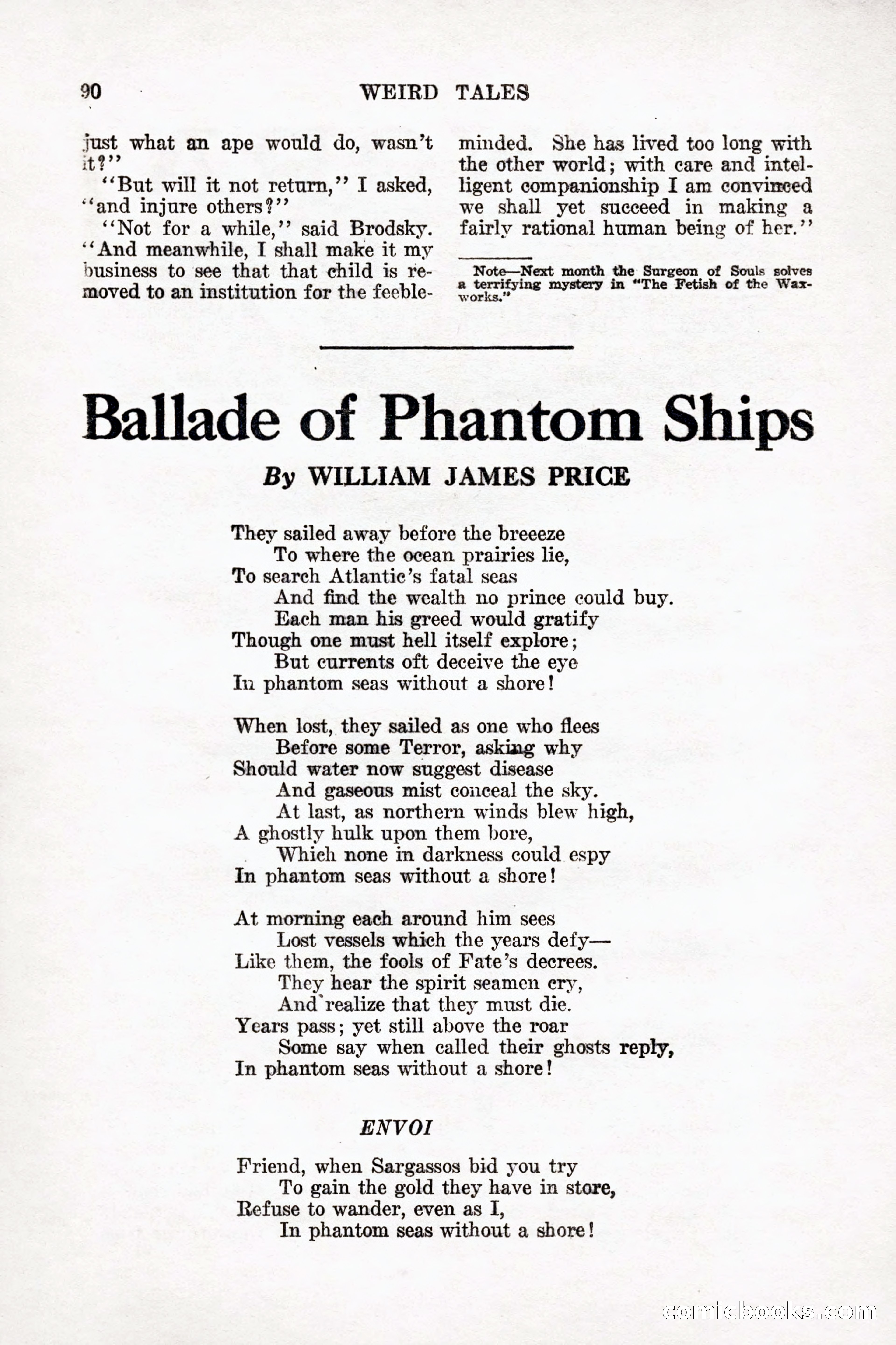 Weird Tales, Vol. 9, No. 1 — page 92 of 148