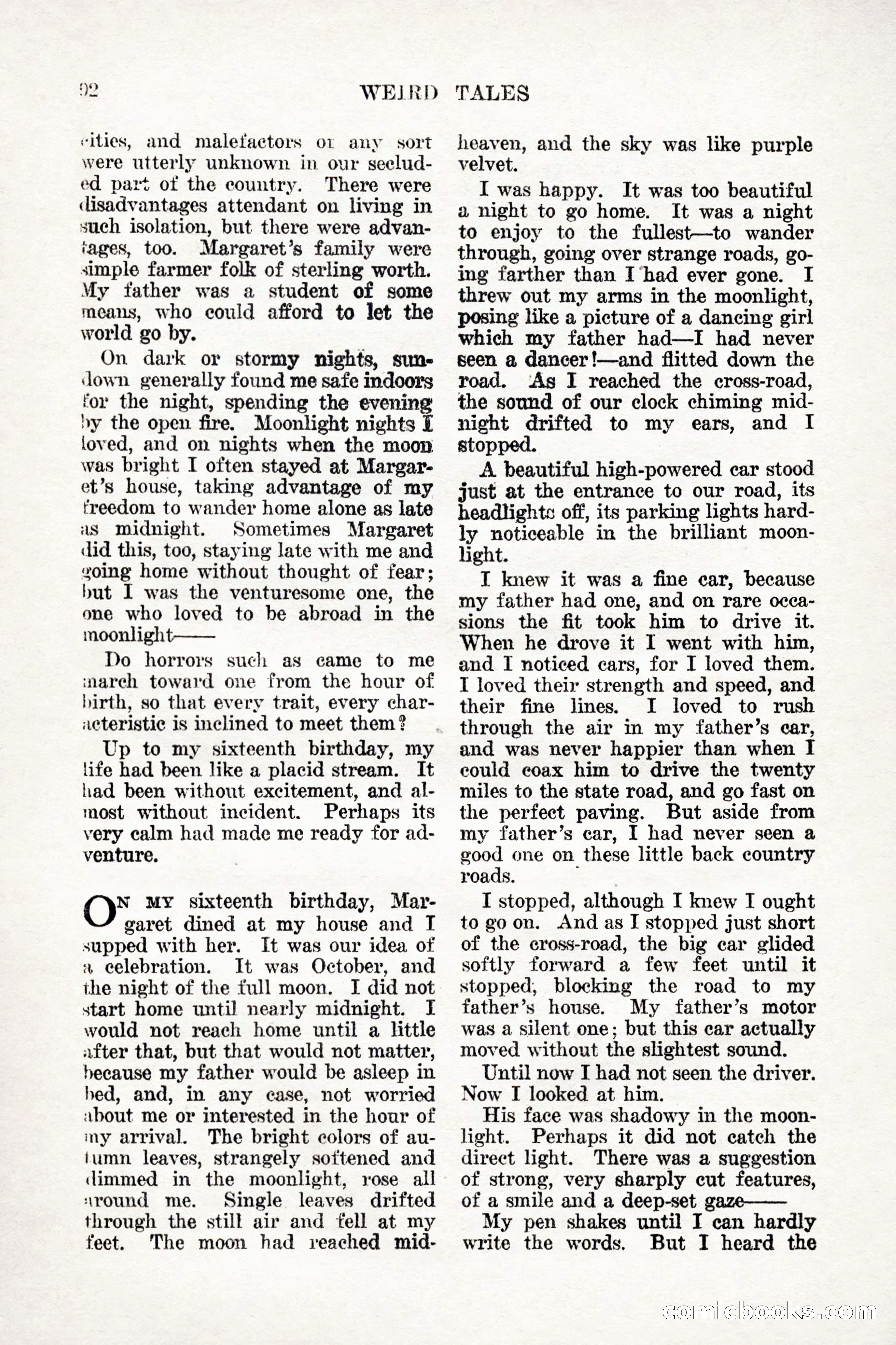 Weird Tales, Vol. 9, No. 1 — page 94 of 148