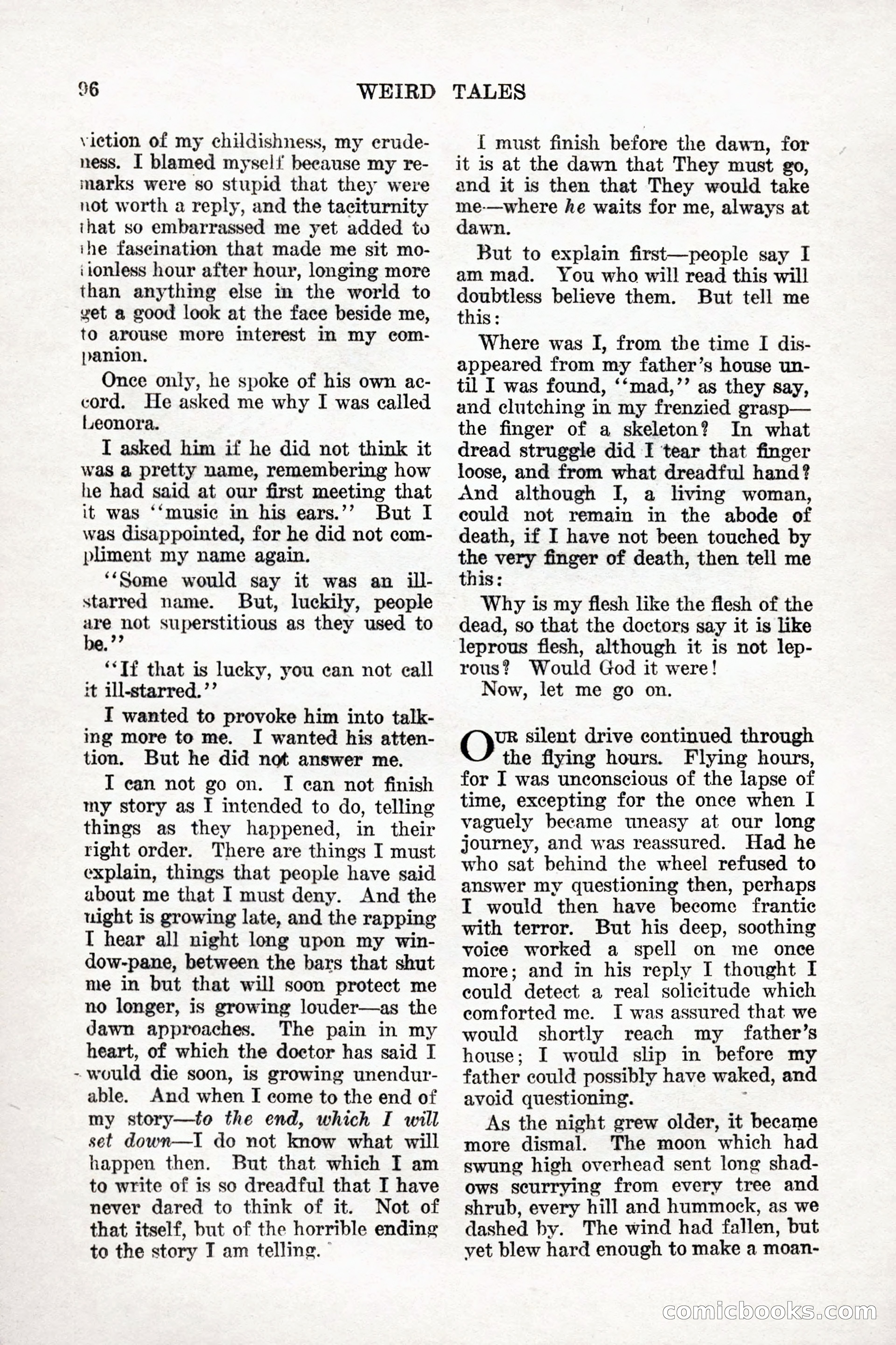 Weird Tales, Vol. 9, No. 1 — page 98 of 148