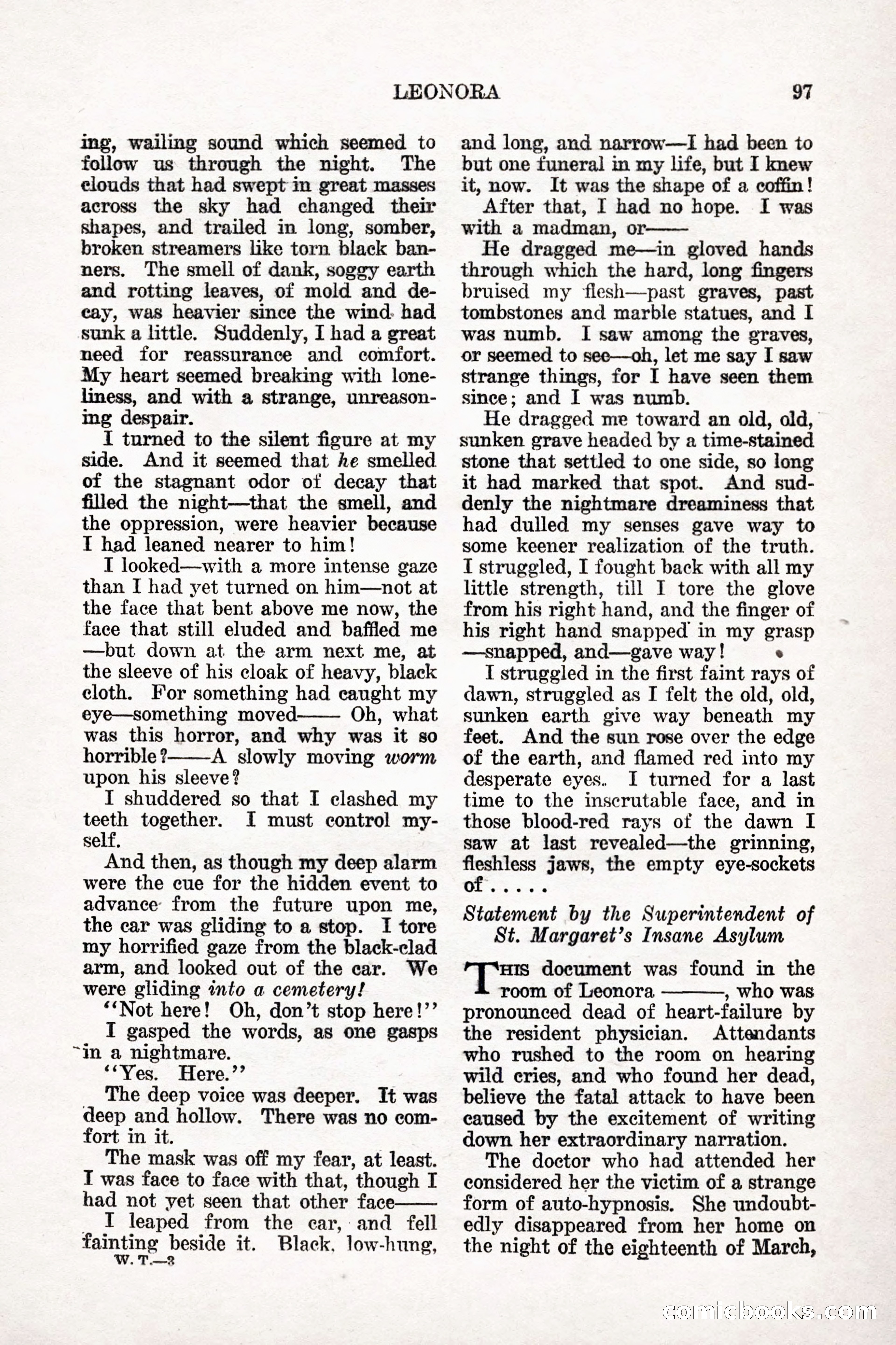 Weird Tales, Vol. 9, No. 1 — page 99 of 148