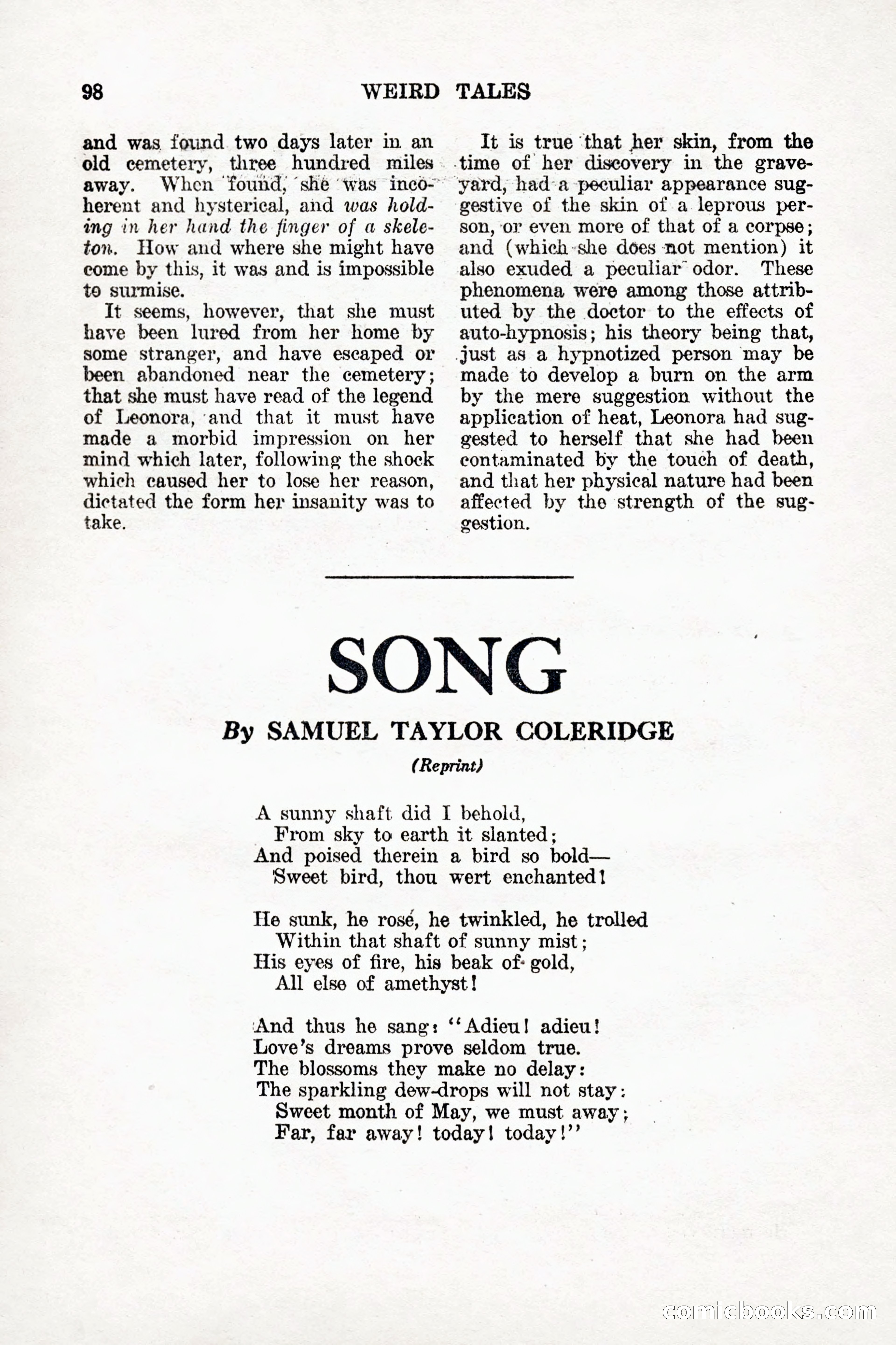 Weird Tales, Vol. 9, No. 1 — page 100 of 148