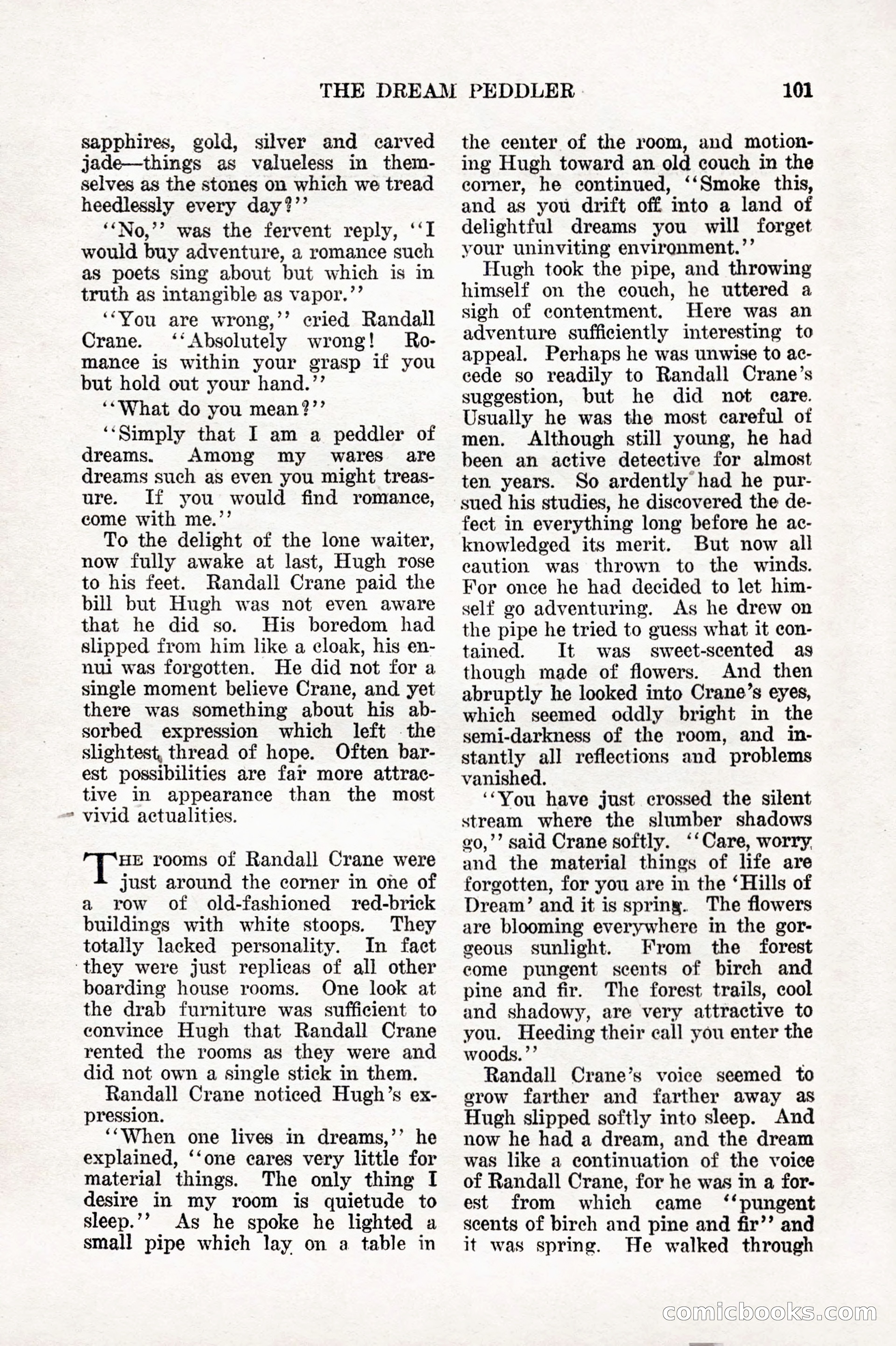 Weird Tales, Vol. 9, No. 1 — page 103 of 148