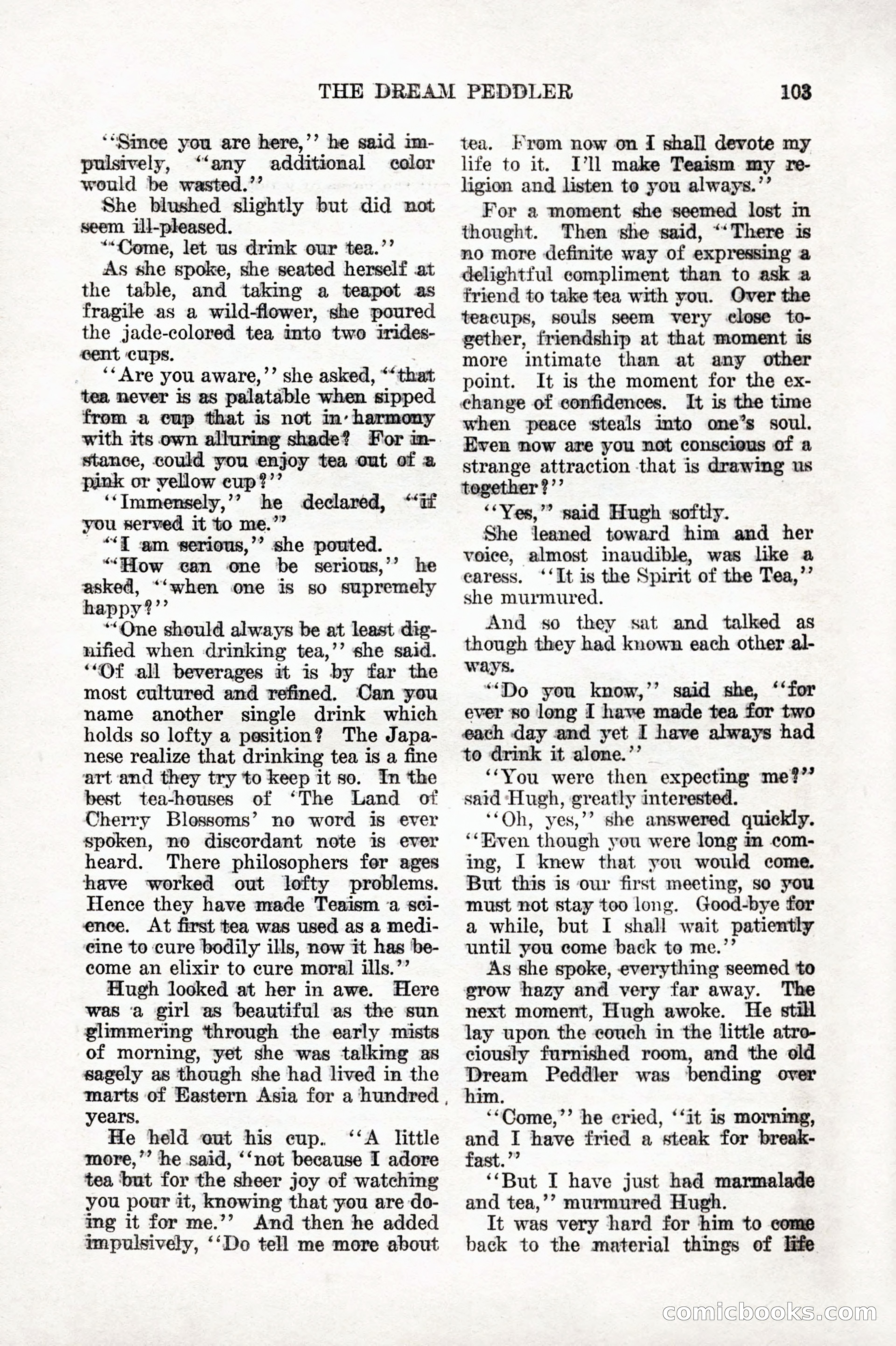 Weird Tales, Vol. 9, No. 1 — page 105 of 148