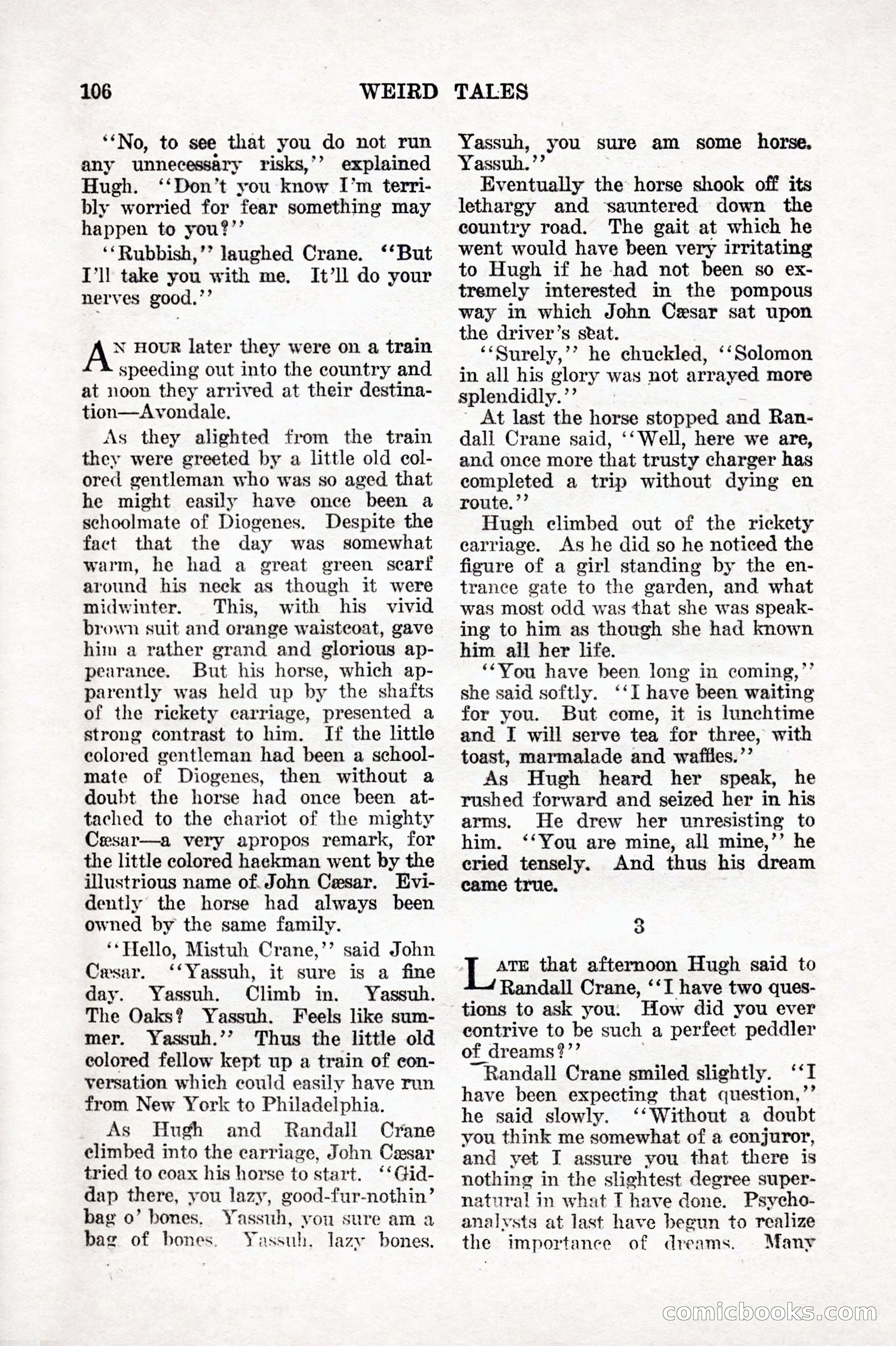 Weird Tales, Vol. 9, No. 1 — page 108 of 148