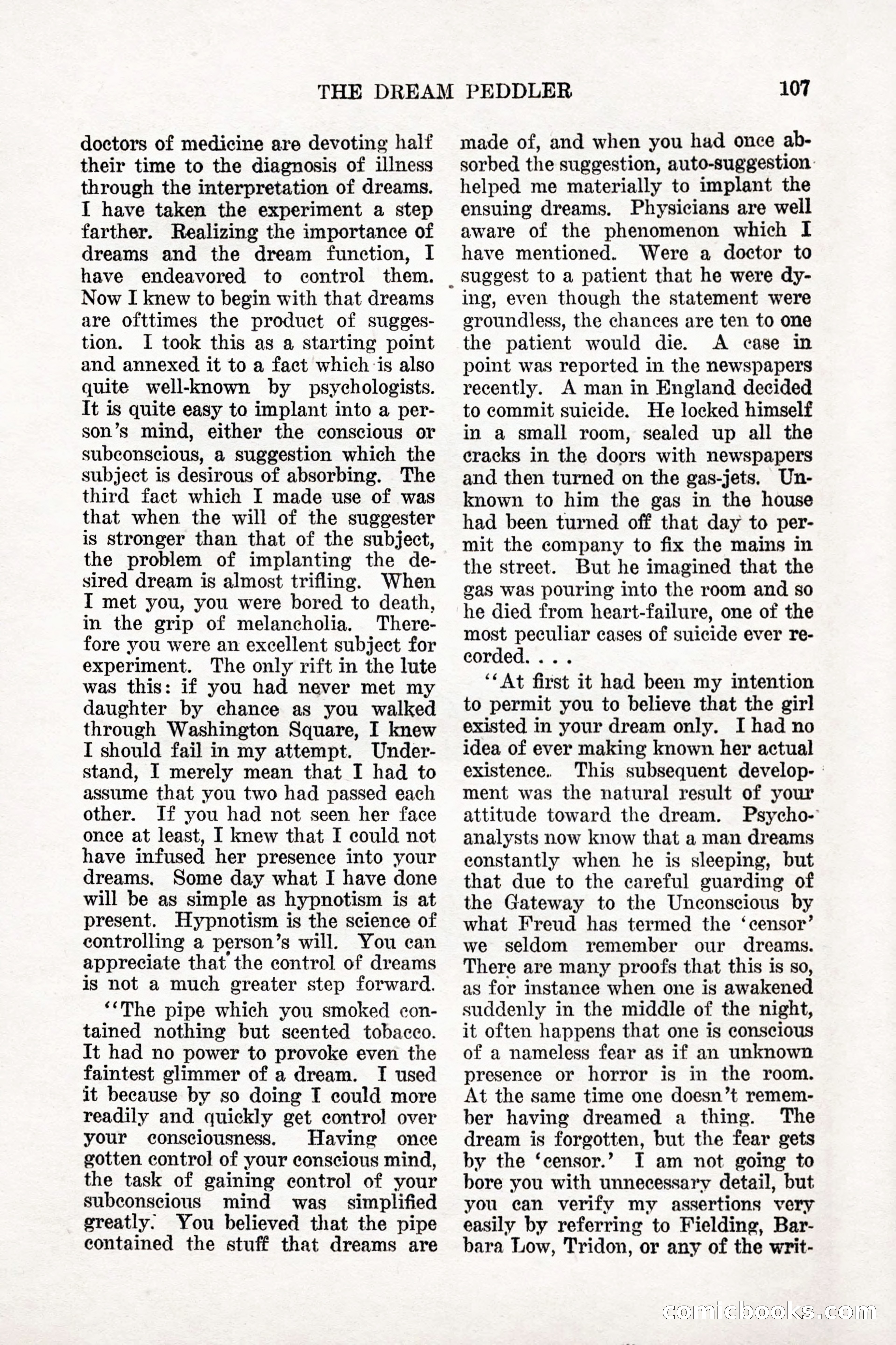 Weird Tales, Vol. 9, No. 1 — page 109 of 148