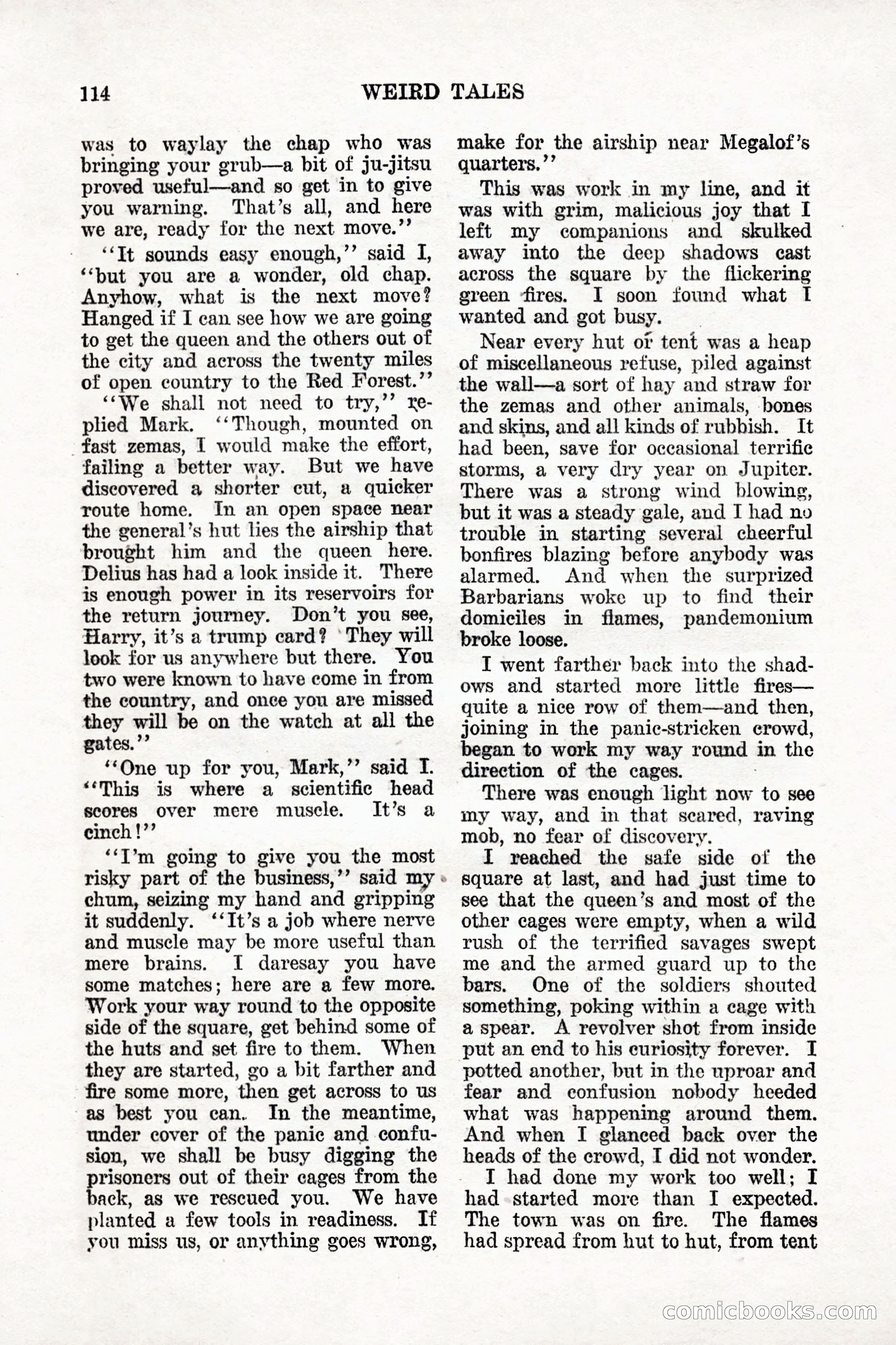 Weird Tales, Vol. 9, No. 1 — page 116 of 148