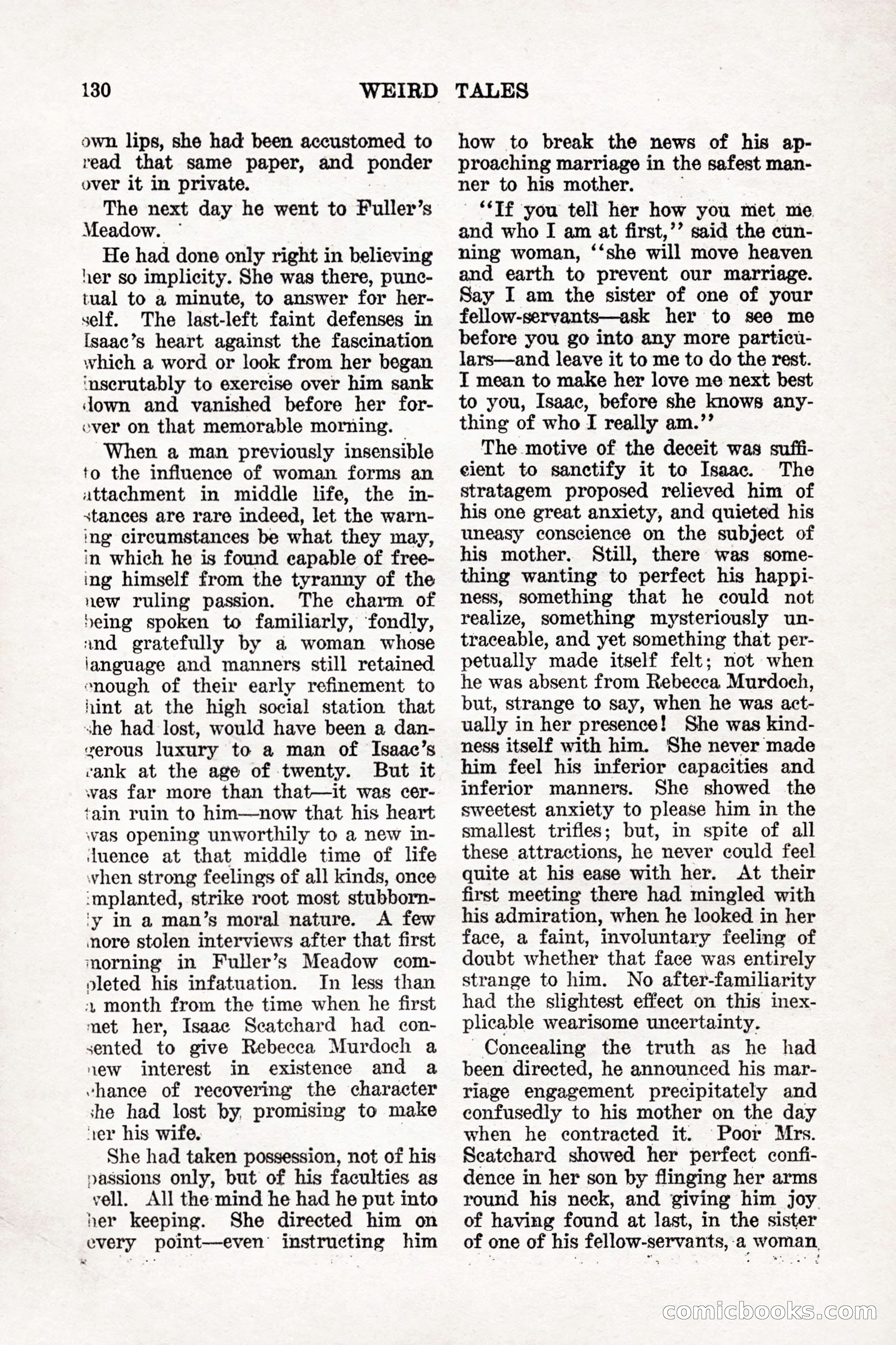 Weird Tales, Vol. 9, No. 1 — page 132 of 148
