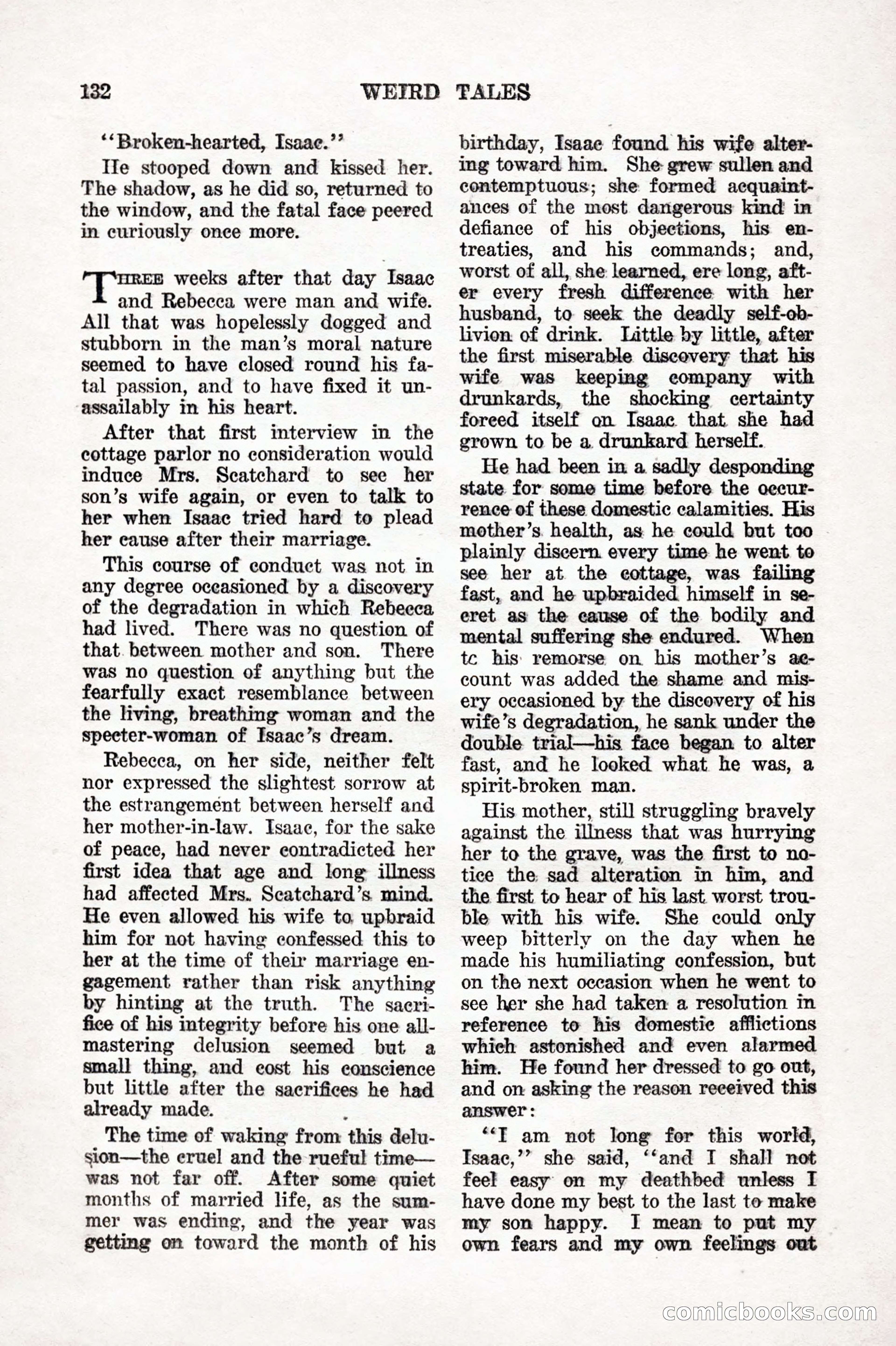 Weird Tales, Vol. 9, No. 1 — page 134 of 148