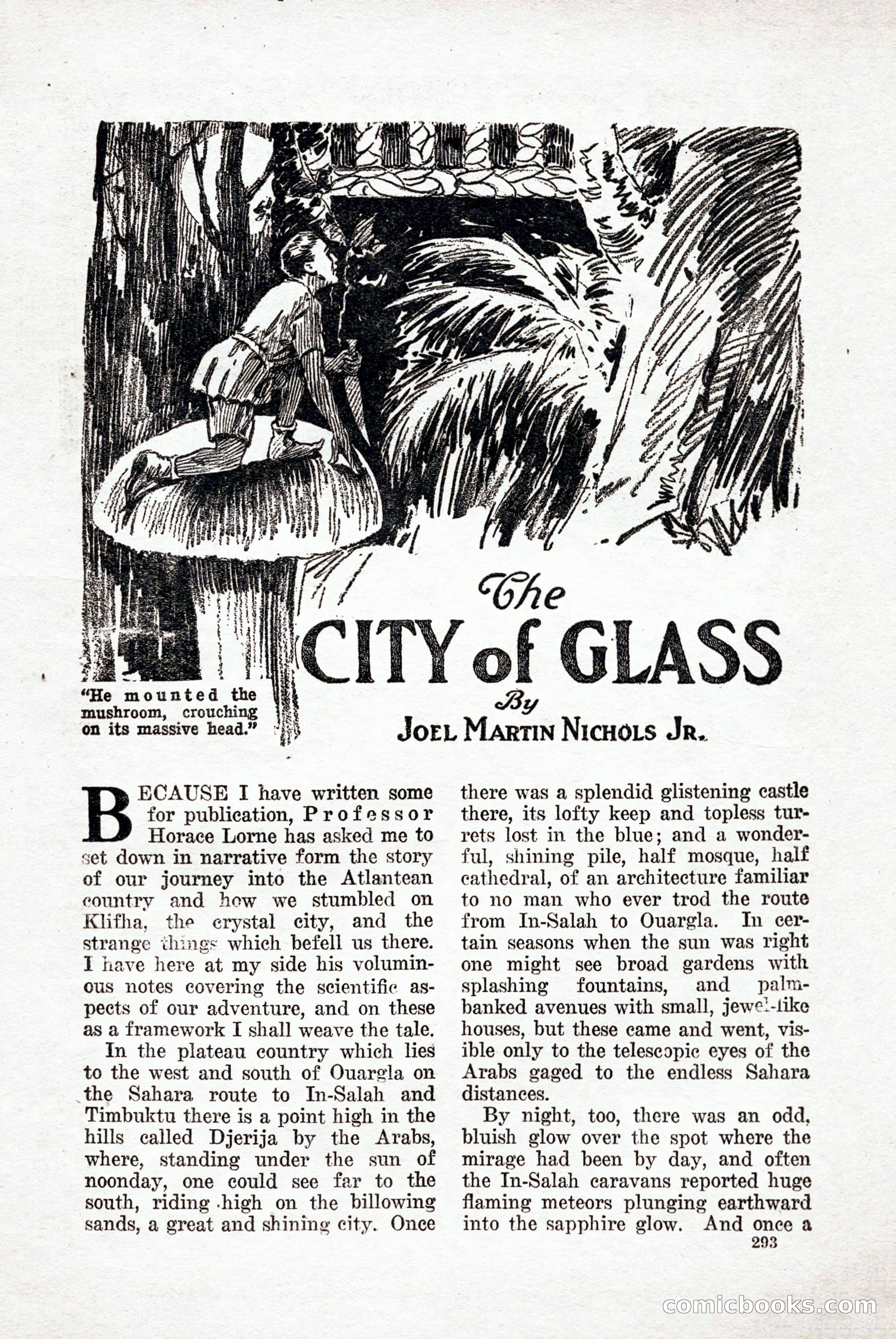 Weird Tales, Vol. 9, No. 3 — page 7 of 148
