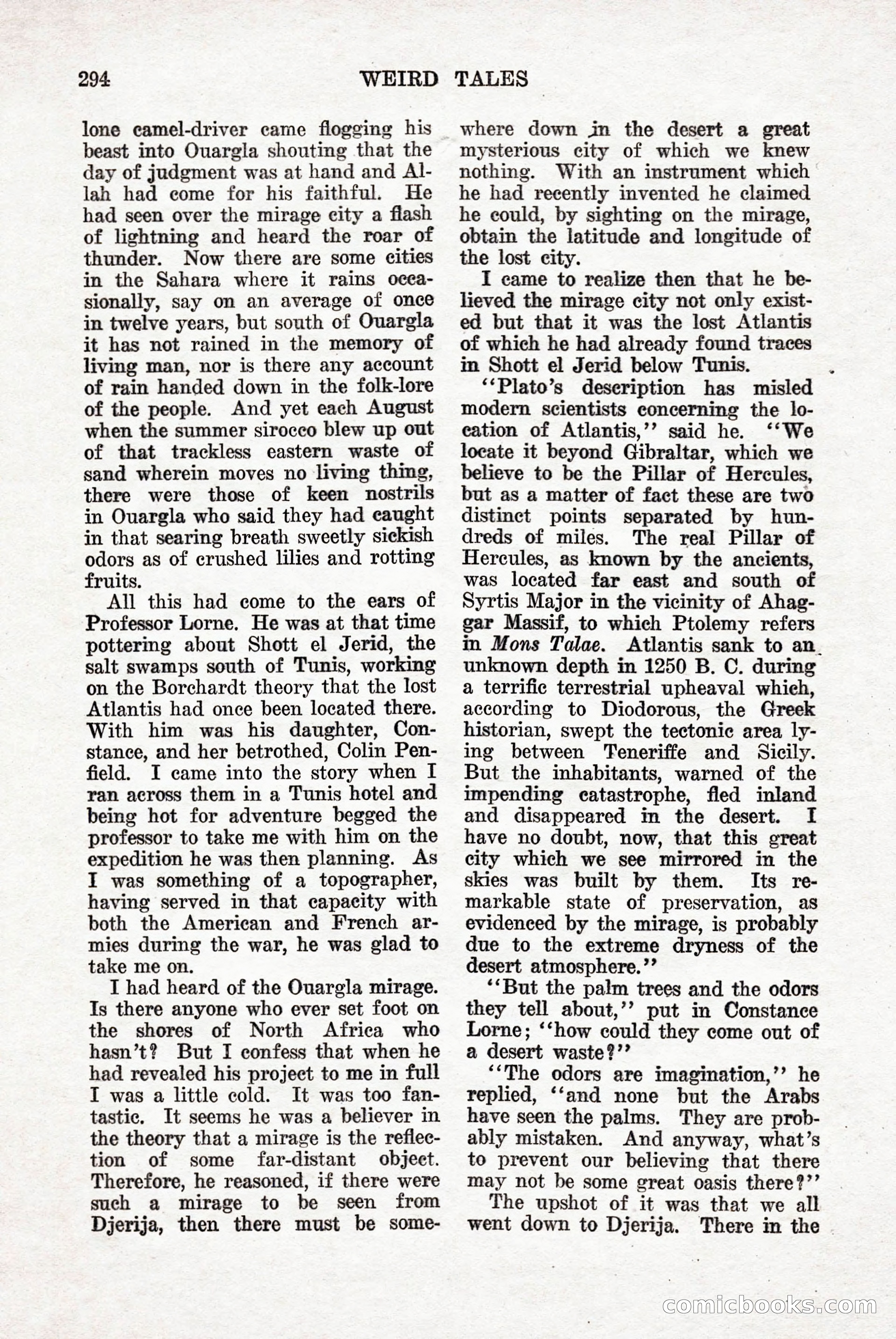 Weird Tales, Vol. 9, No. 3 — page 8 of 148