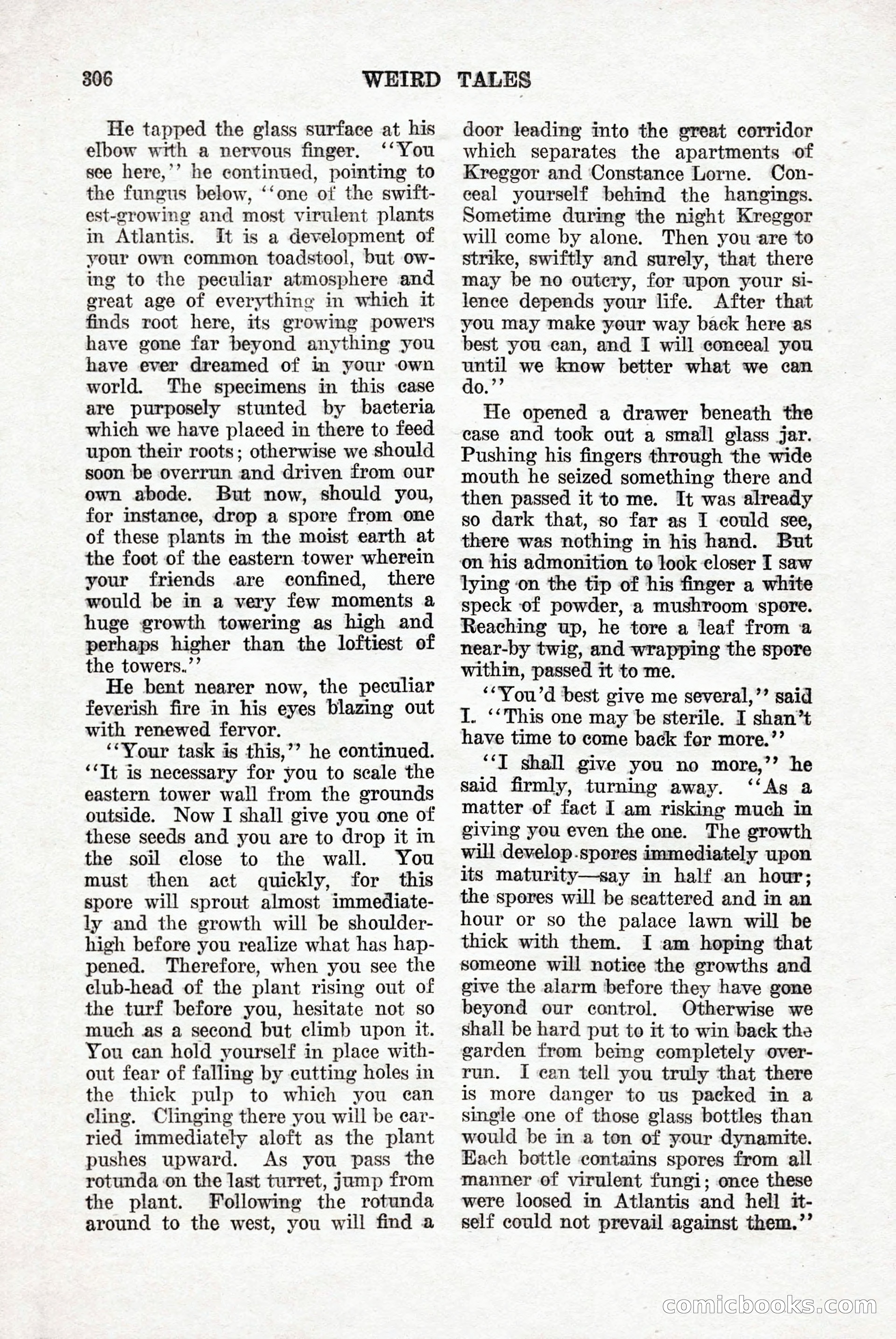 Weird Tales, Vol. 9, No. 3 — page 20 of 148