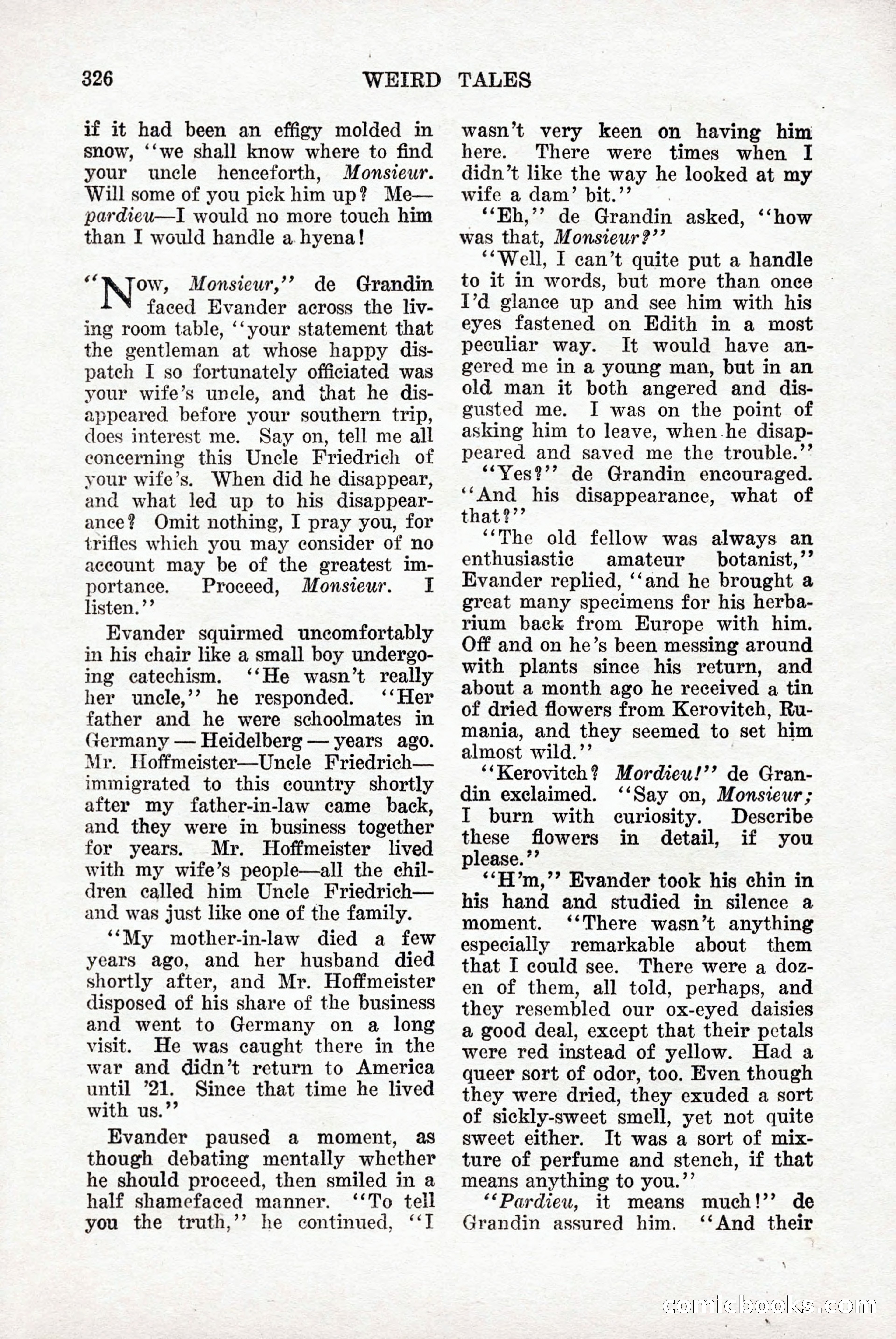 Weird Tales, Vol. 9, No. 3 — page 40 of 148