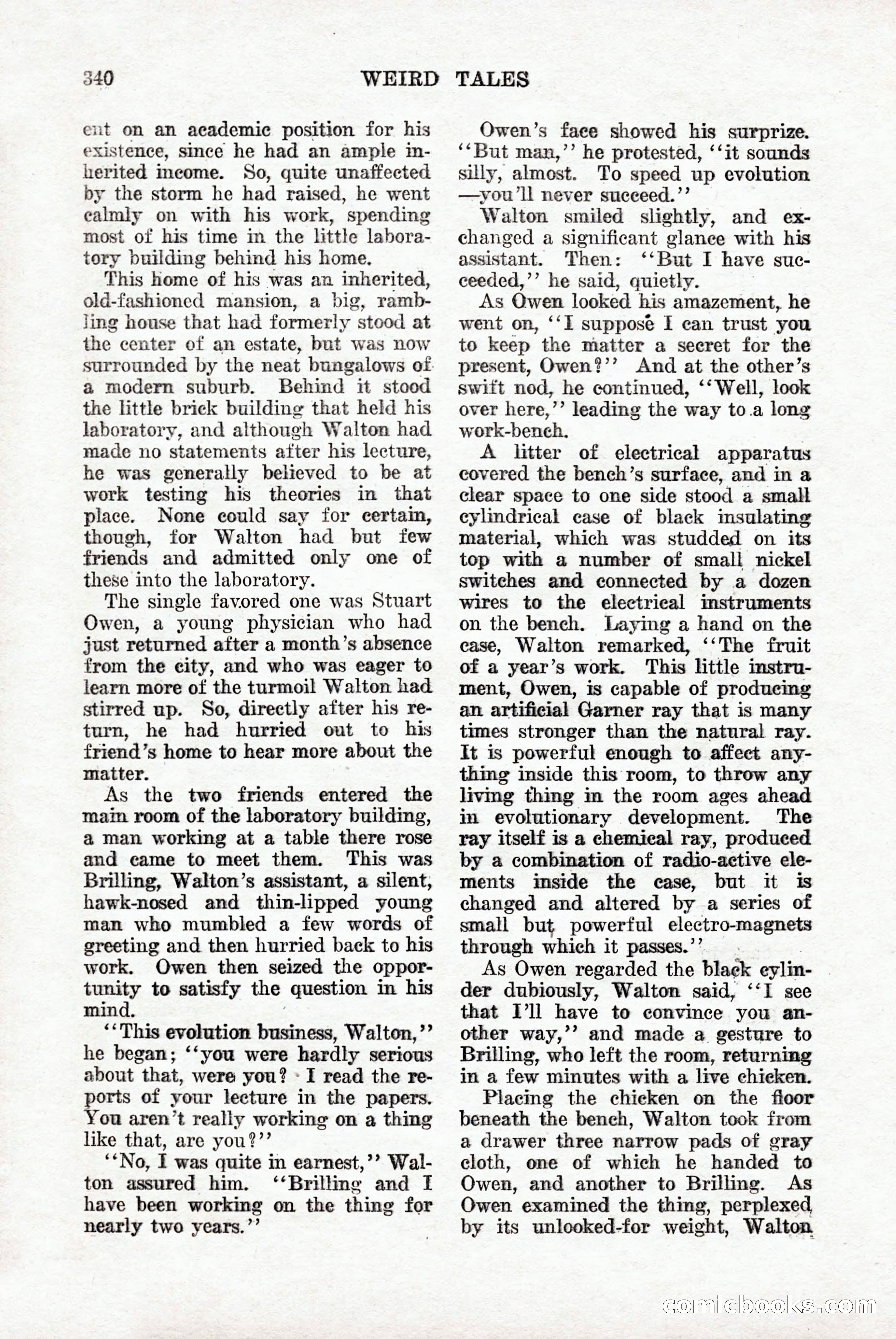 Weird Tales, Vol. 9, No. 3 — page 54 of 148