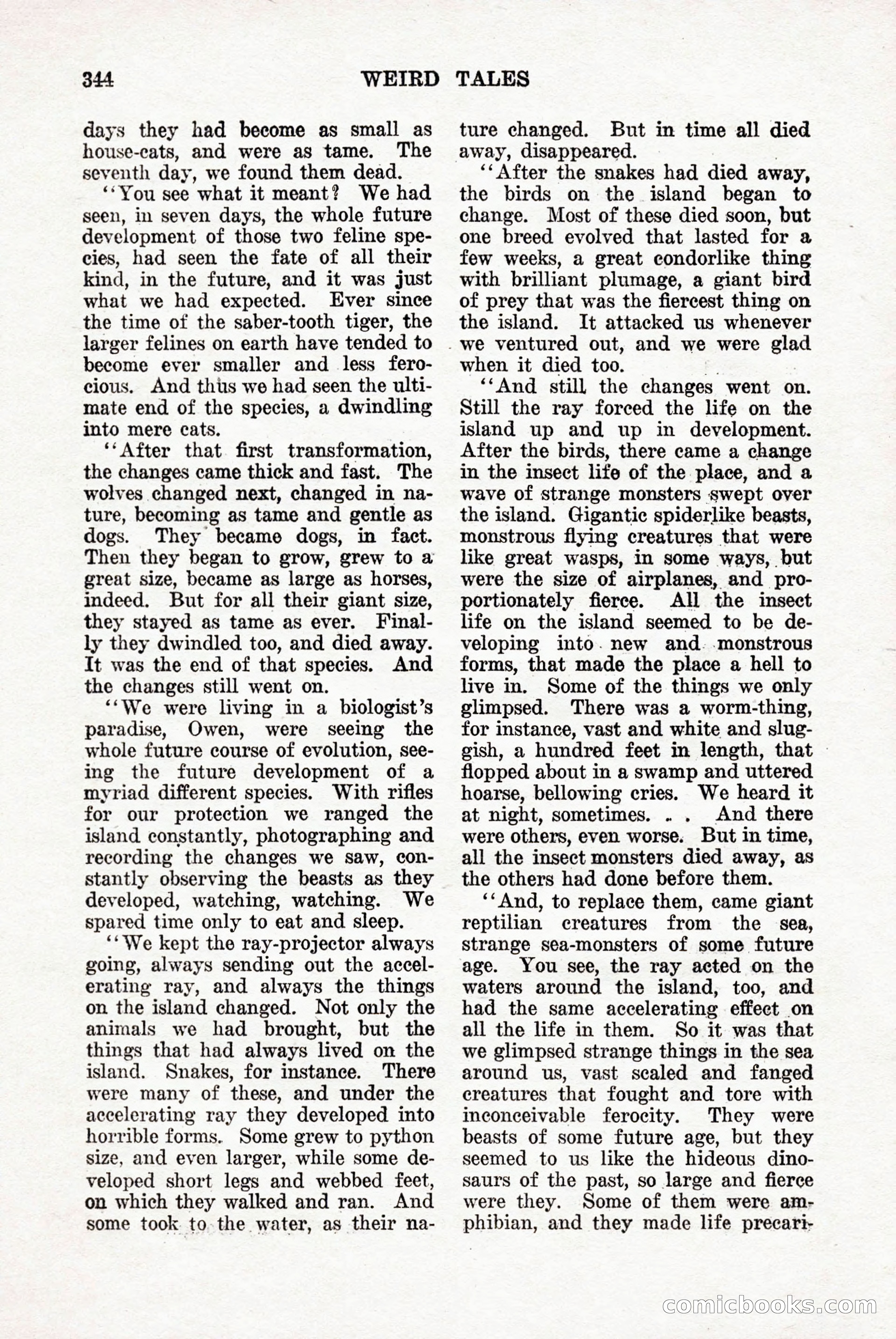 Weird Tales, Vol. 9, No. 3 — page 58 of 148