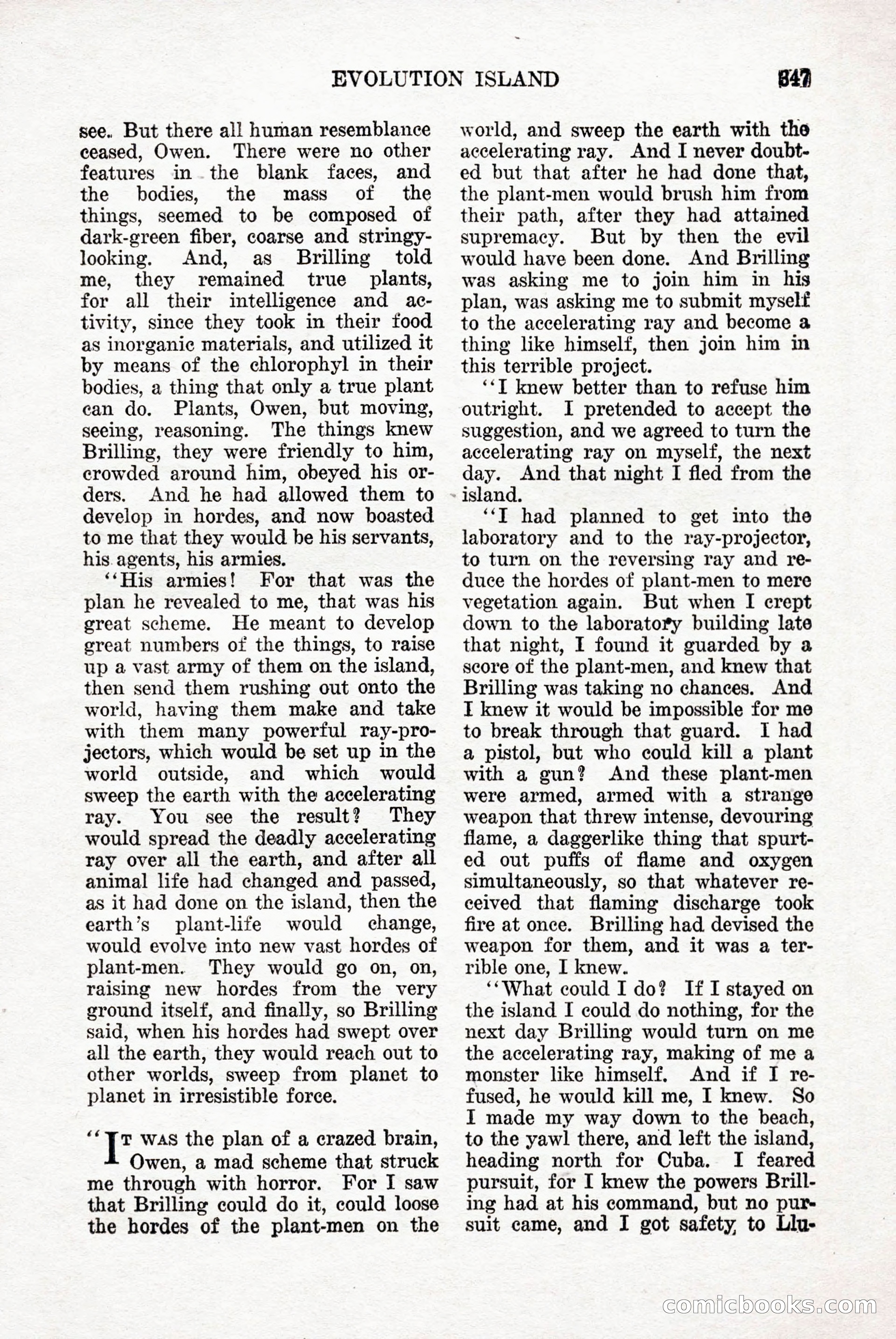 Weird Tales, Vol. 9, No. 3 — page 61 of 148