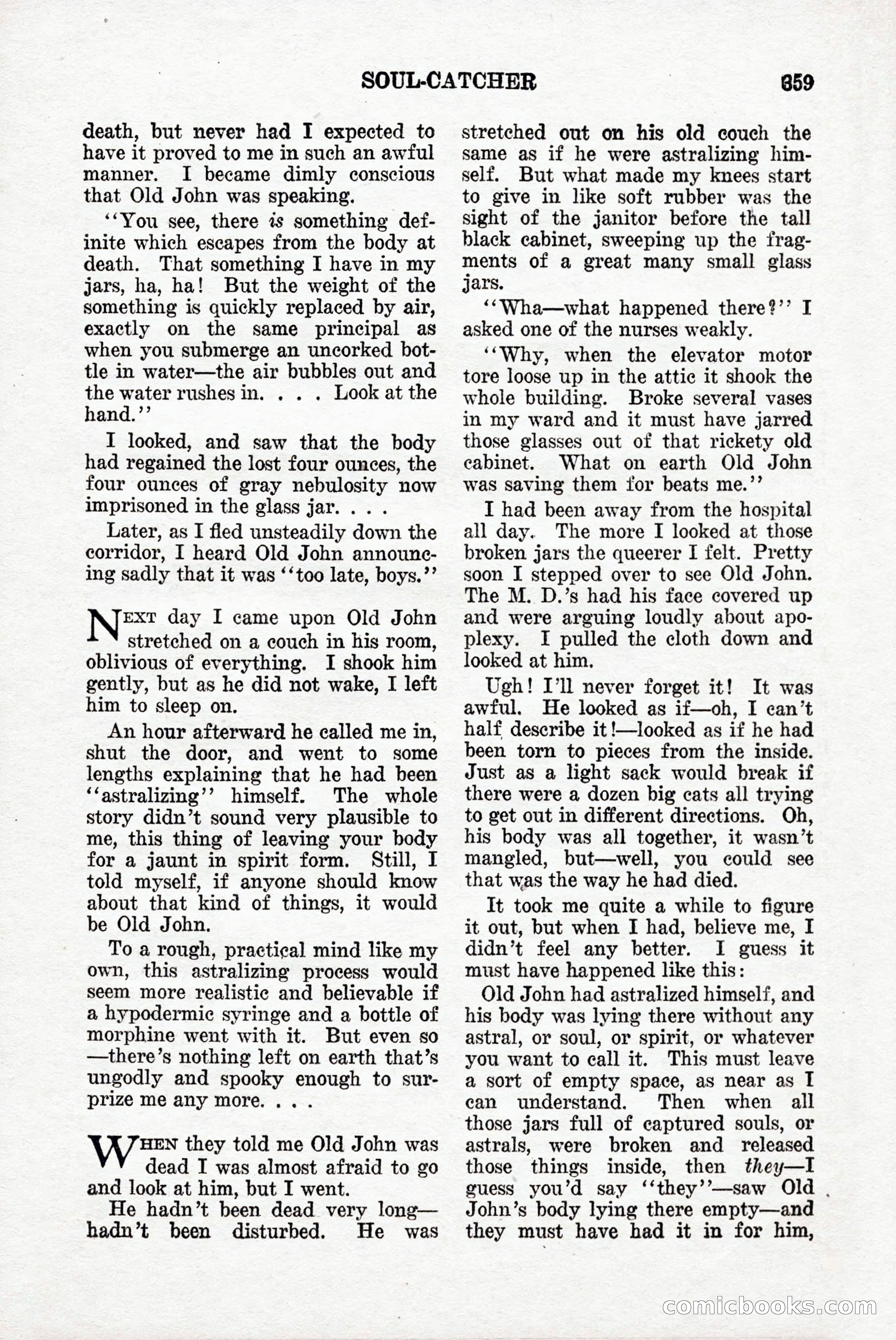 Weird Tales, Vol. 9, No. 3 — page 73 of 148