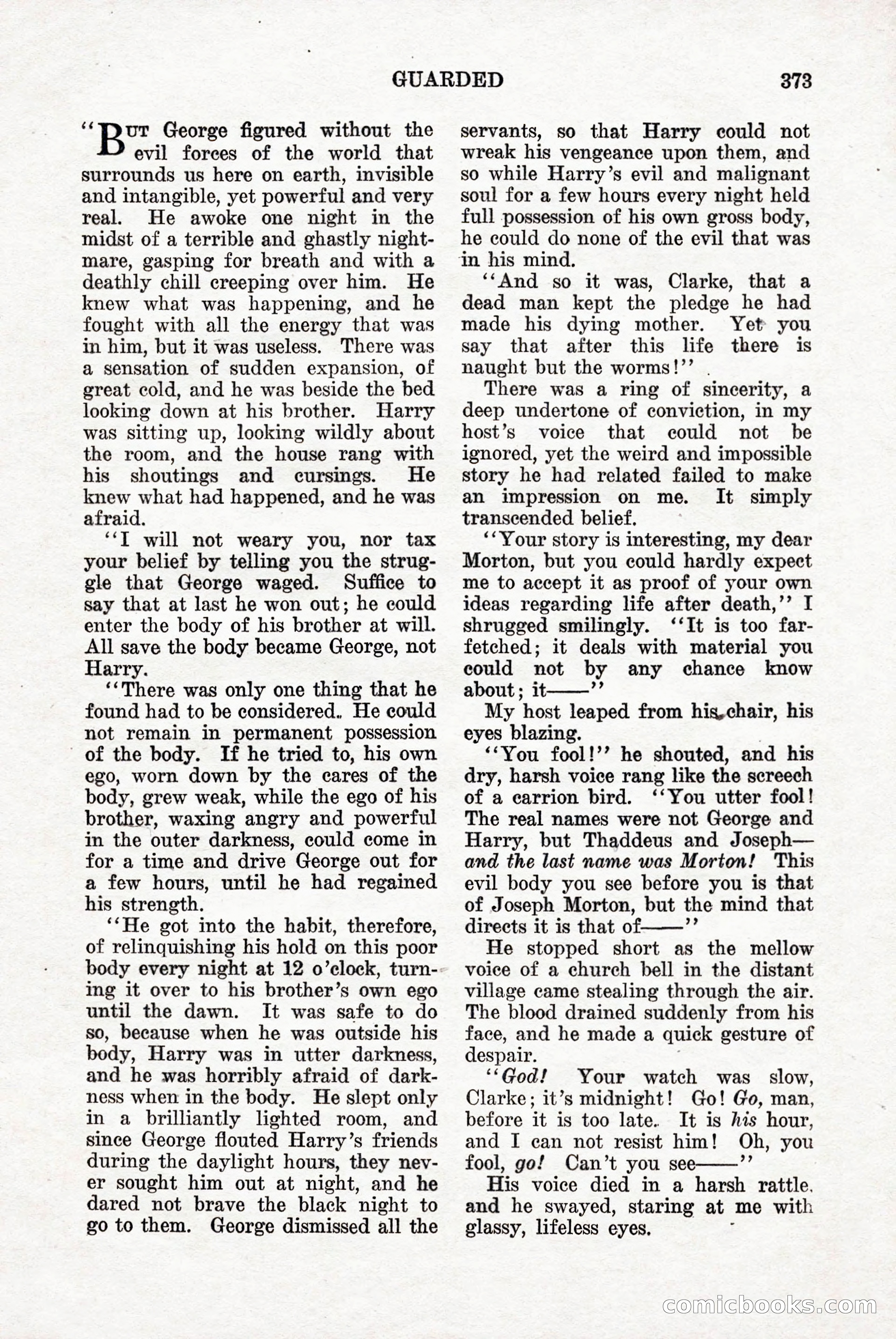 Weird Tales, Vol. 9, No. 3 — page 87 of 148