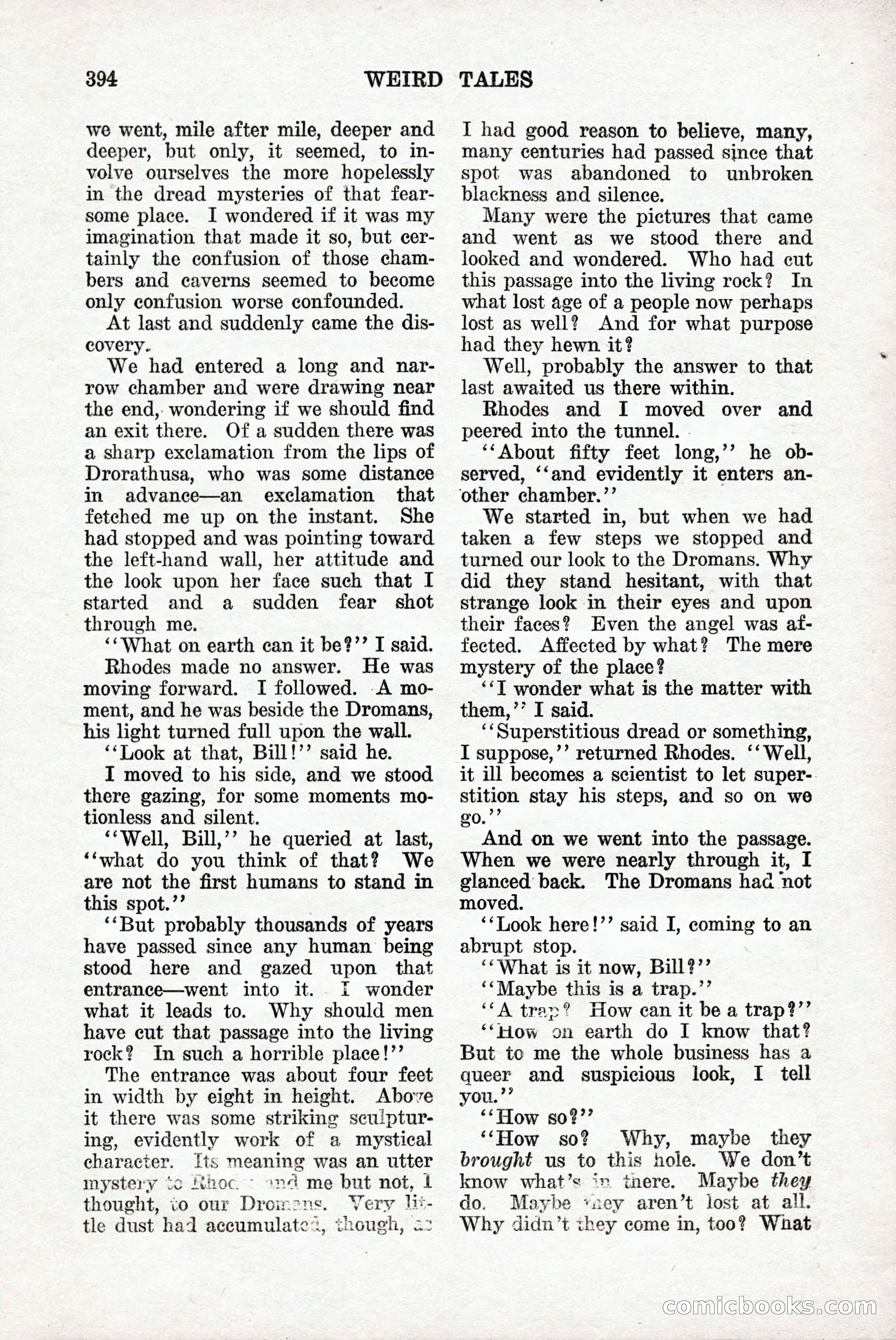Weird Tales, Vol. 9, No. 3 — page 108 of 148