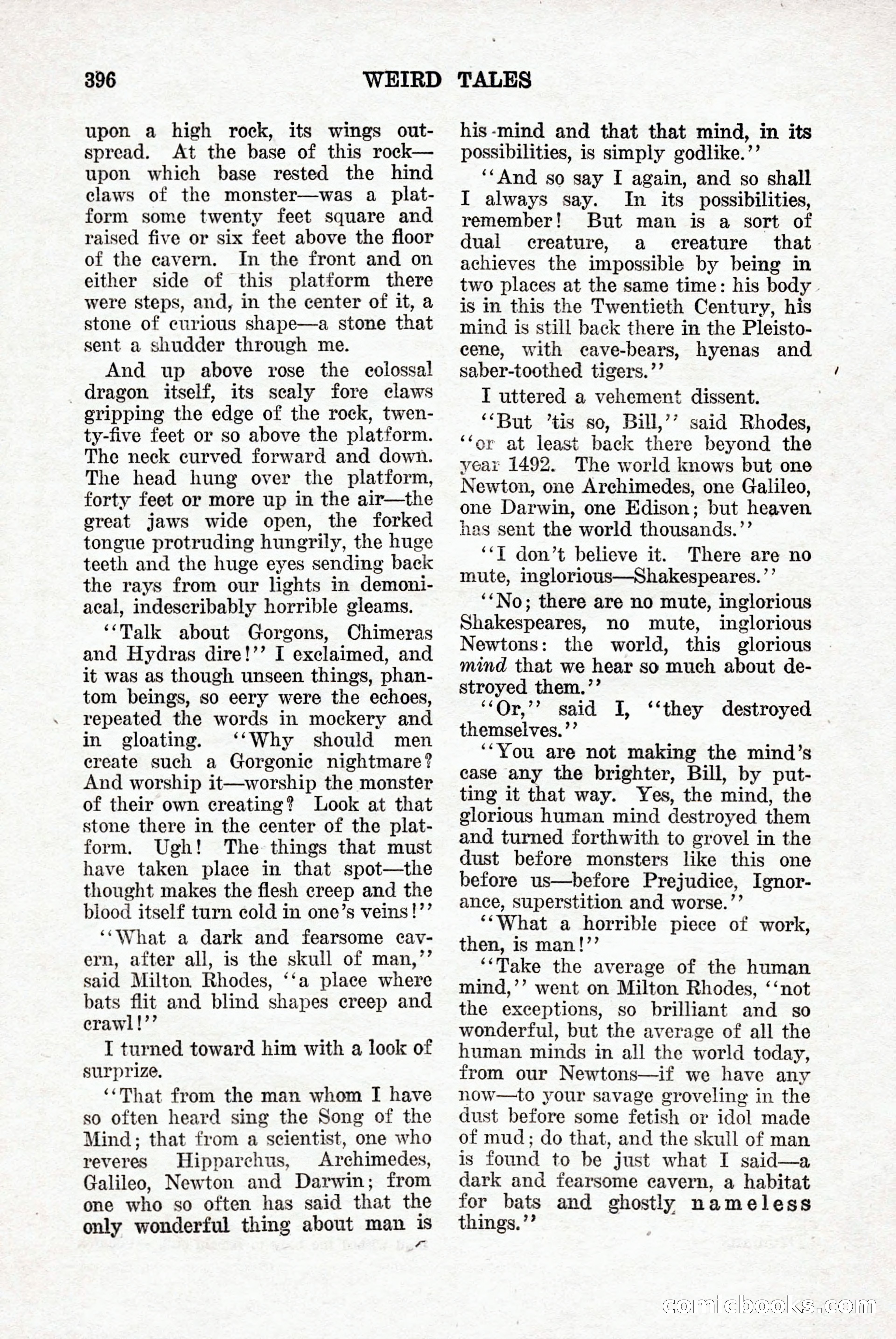 Weird Tales, Vol. 9, No. 3 — page 110 of 148