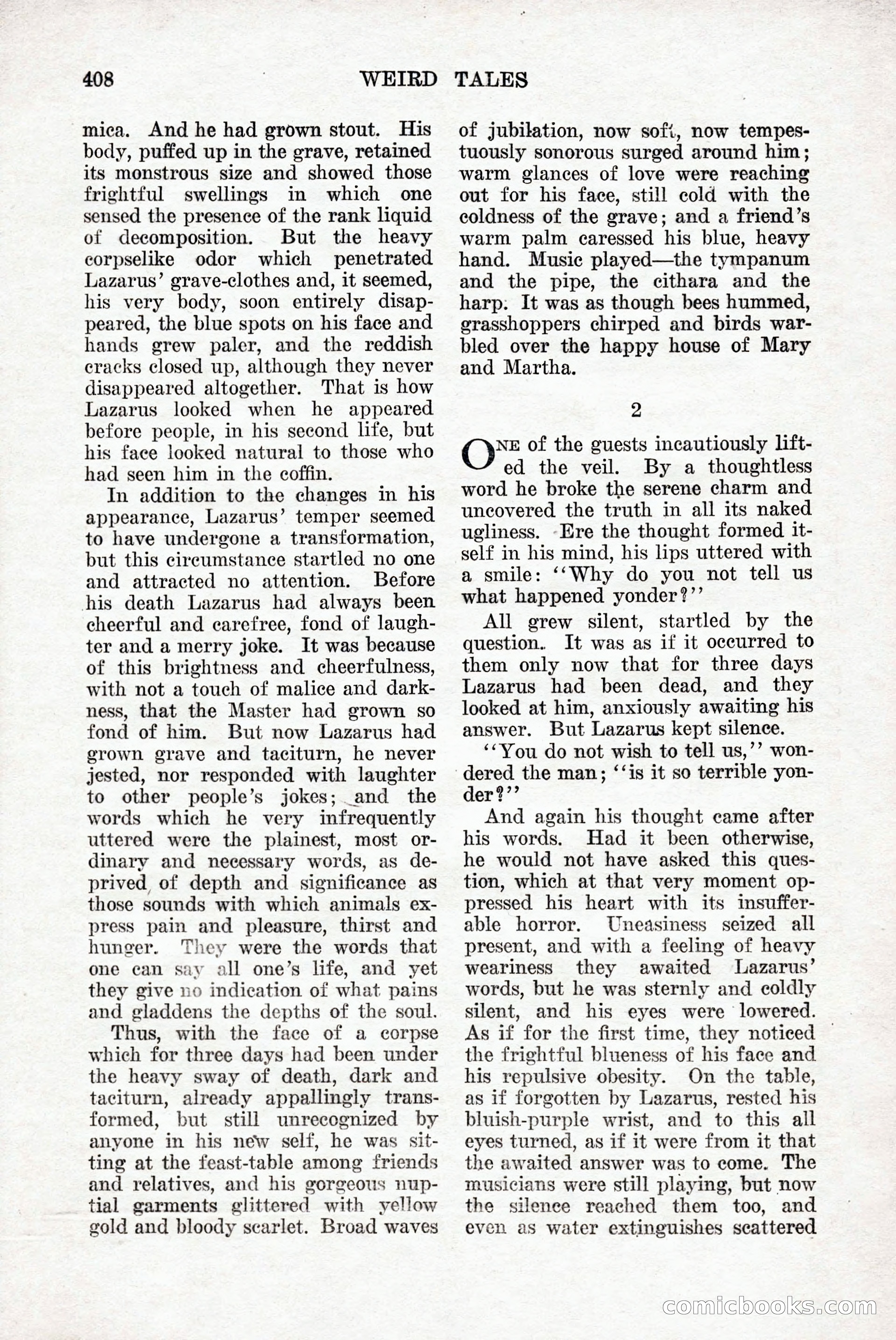 Weird Tales, Vol. 9, No. 3 — page 122 of 148