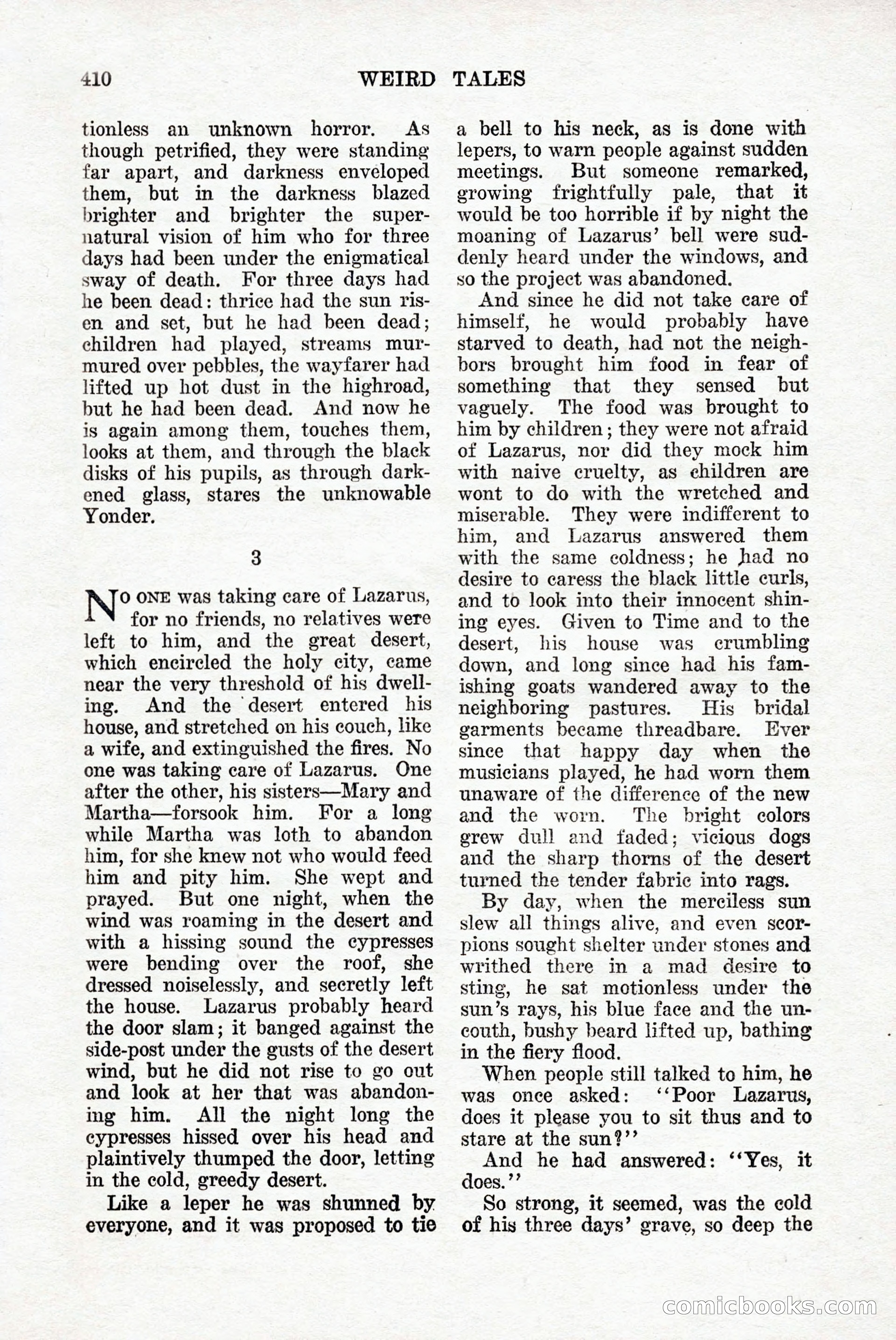 Weird Tales, Vol. 9, No. 3 — page 124 of 148