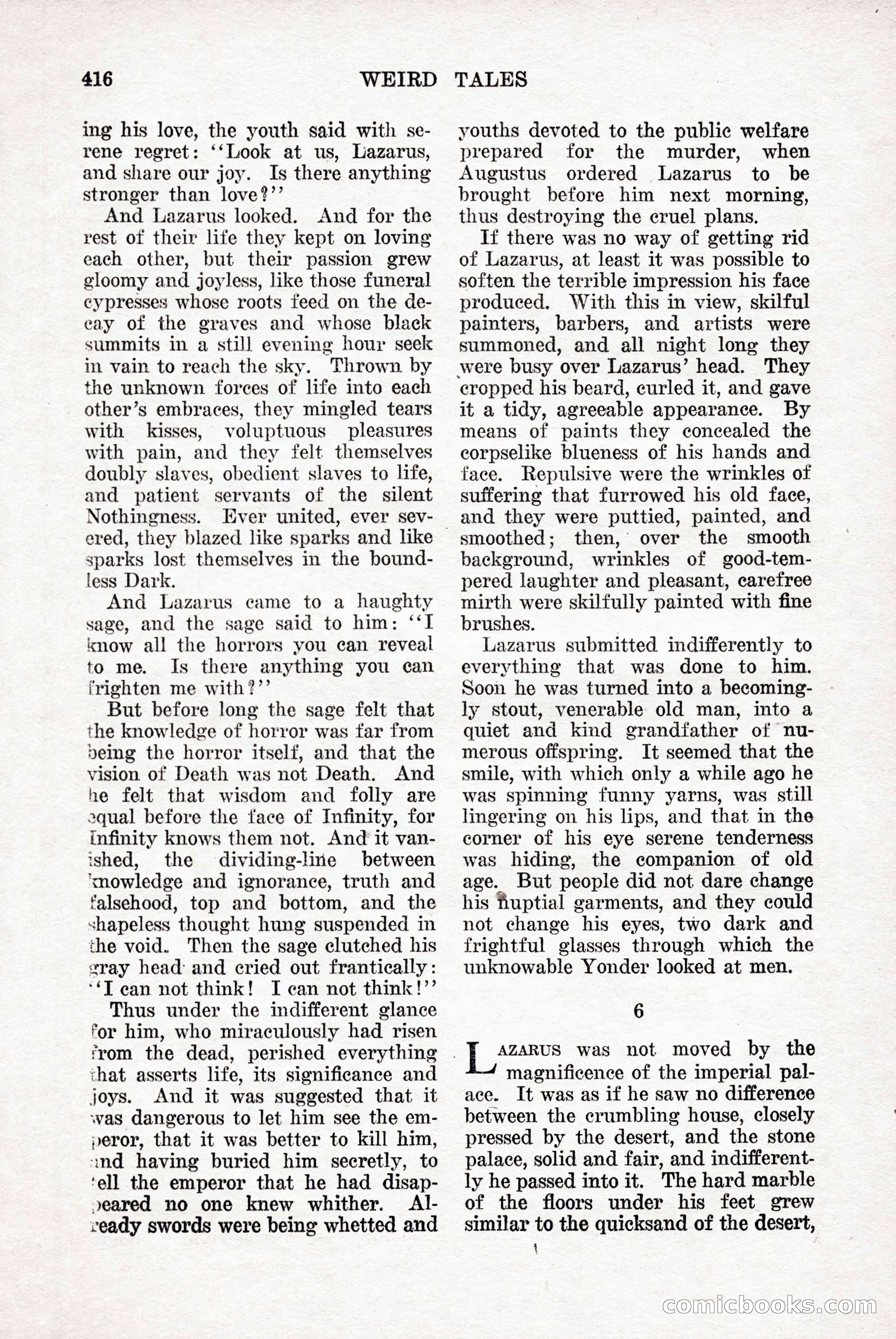 Weird Tales, Vol. 9, No. 3 — page 130 of 148