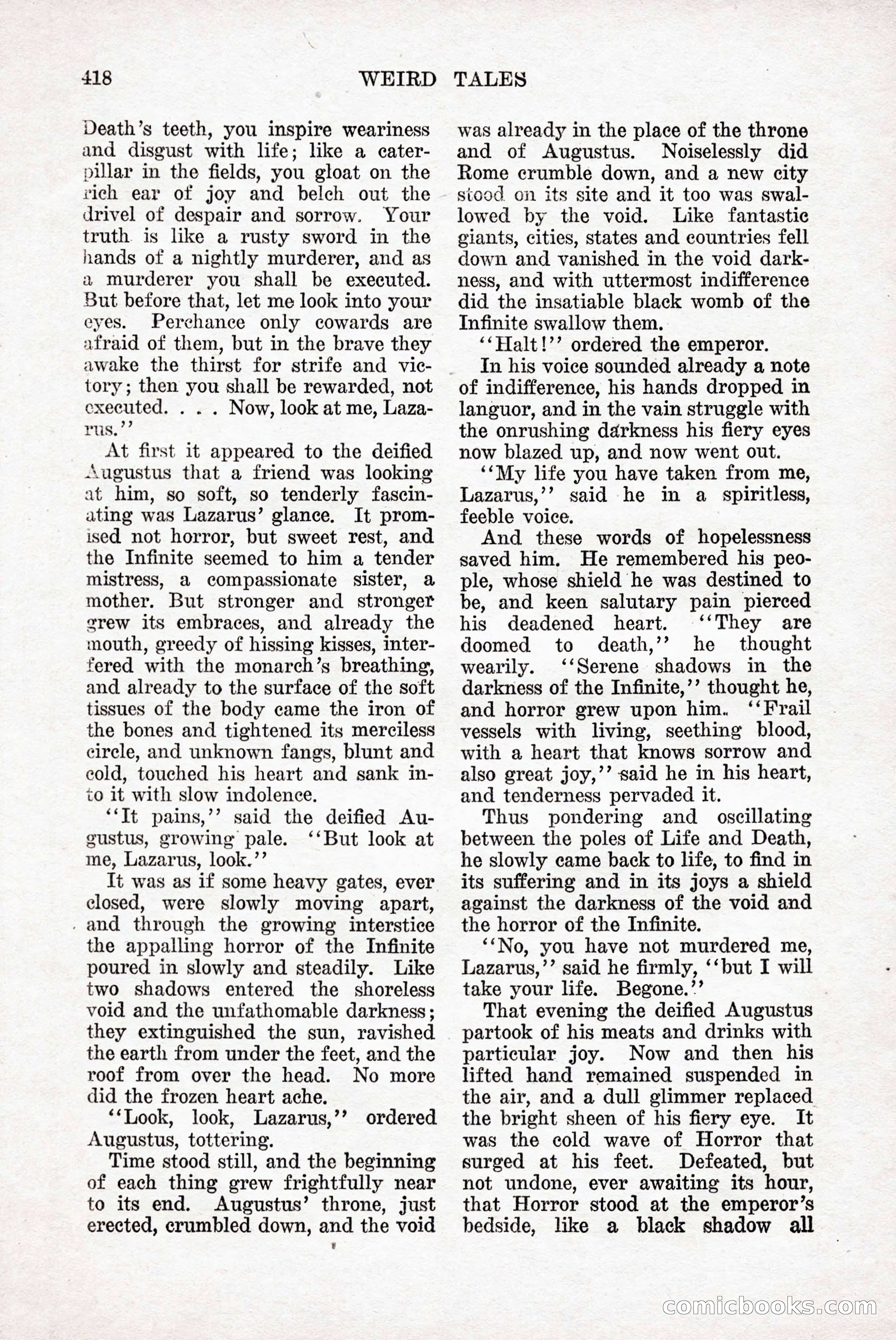 Weird Tales, Vol. 9, No. 3 — page 132 of 148