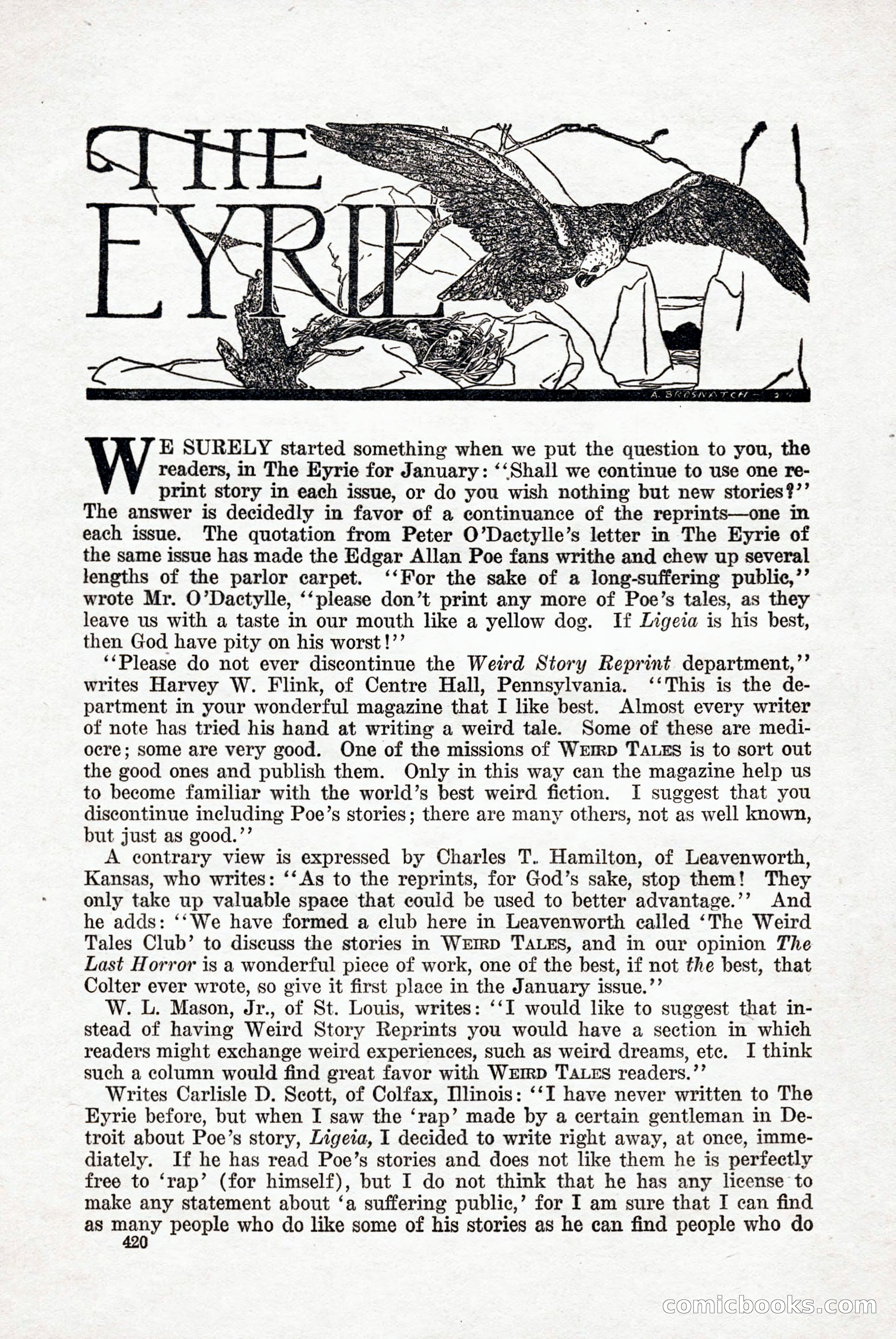 Weird Tales, Vol. 9, No. 3 — page 134 of 148