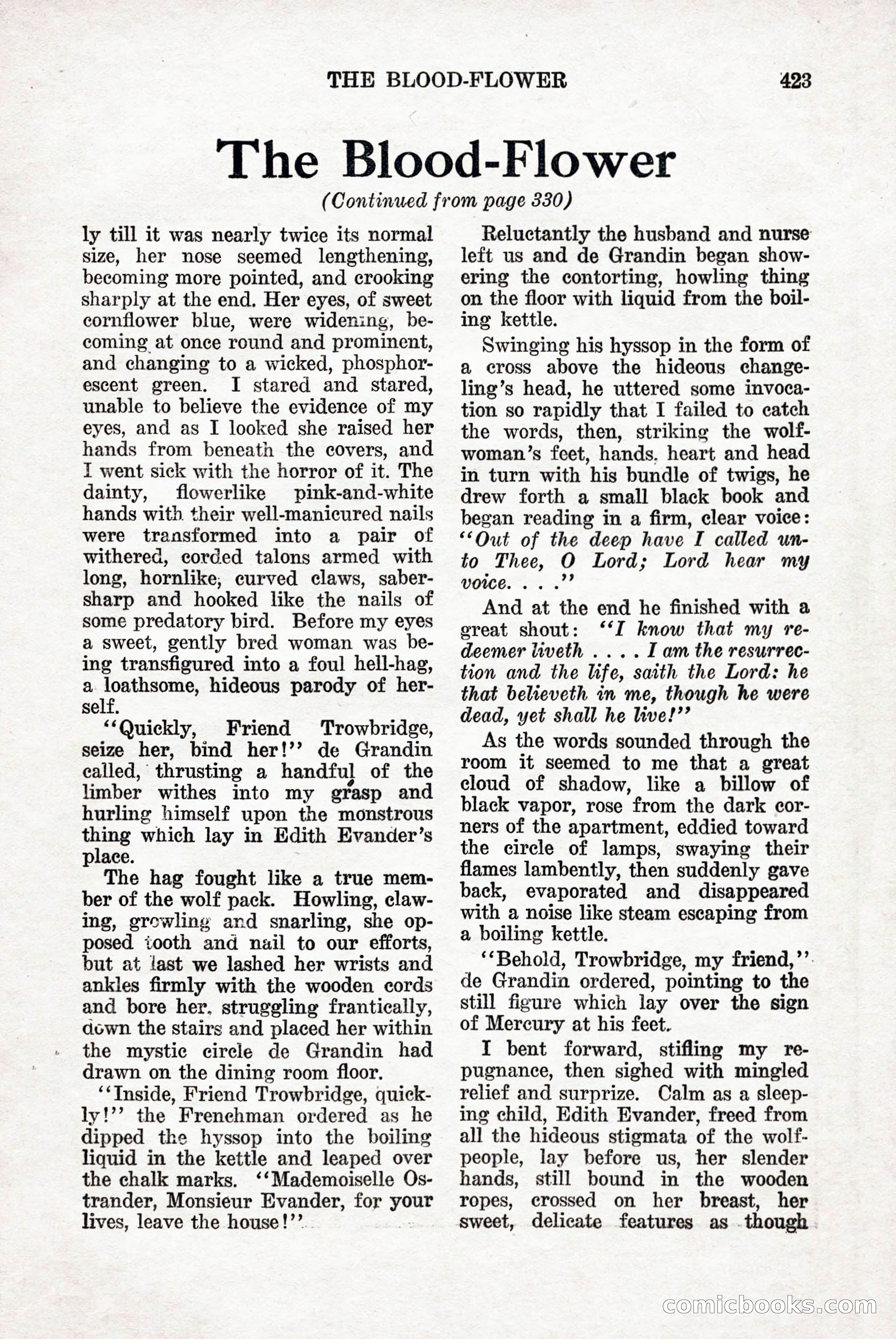 Weird Tales, Vol. 9, No. 3 — page 137 of 148