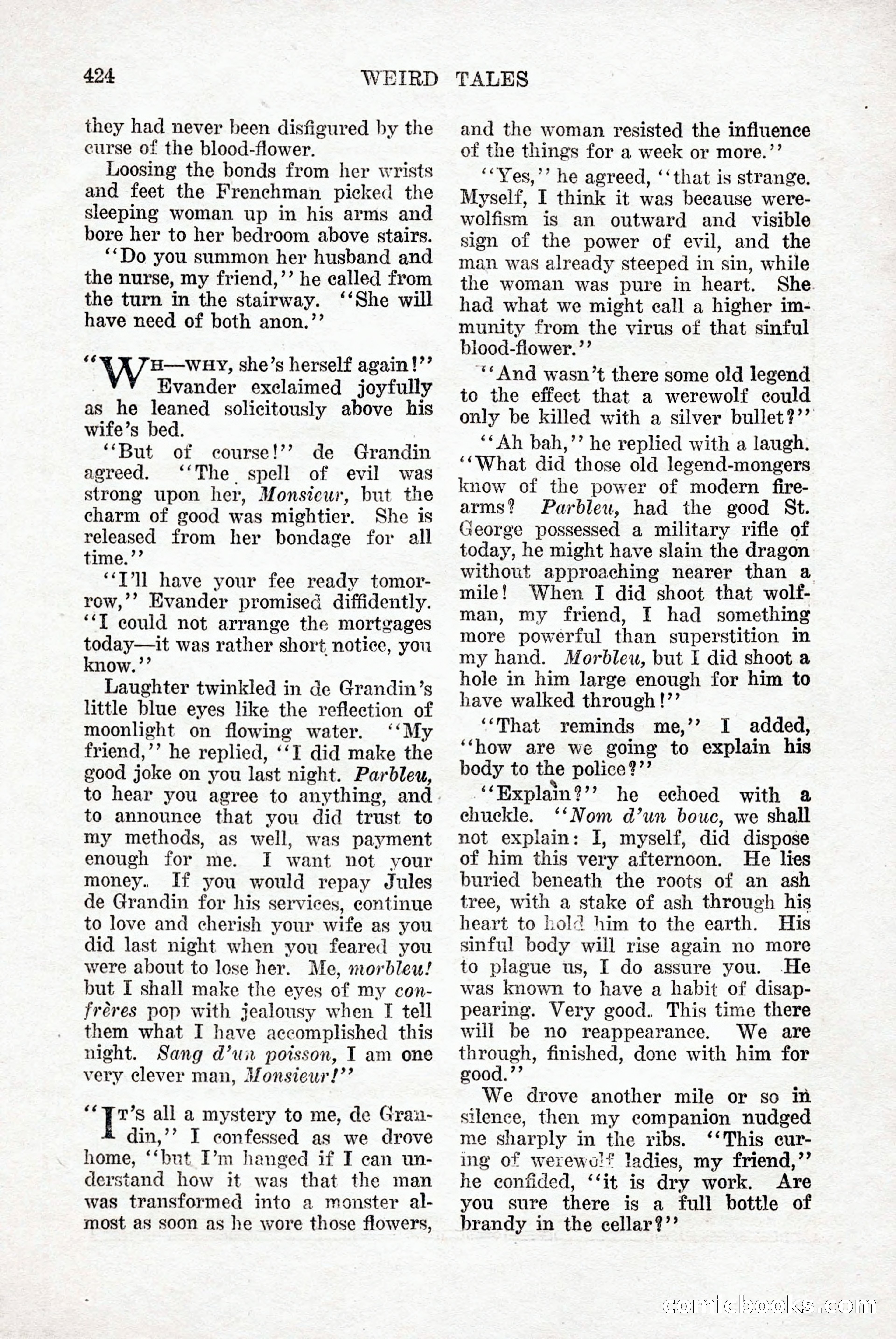 Weird Tales, Vol. 9, No. 3 — page 138 of 148