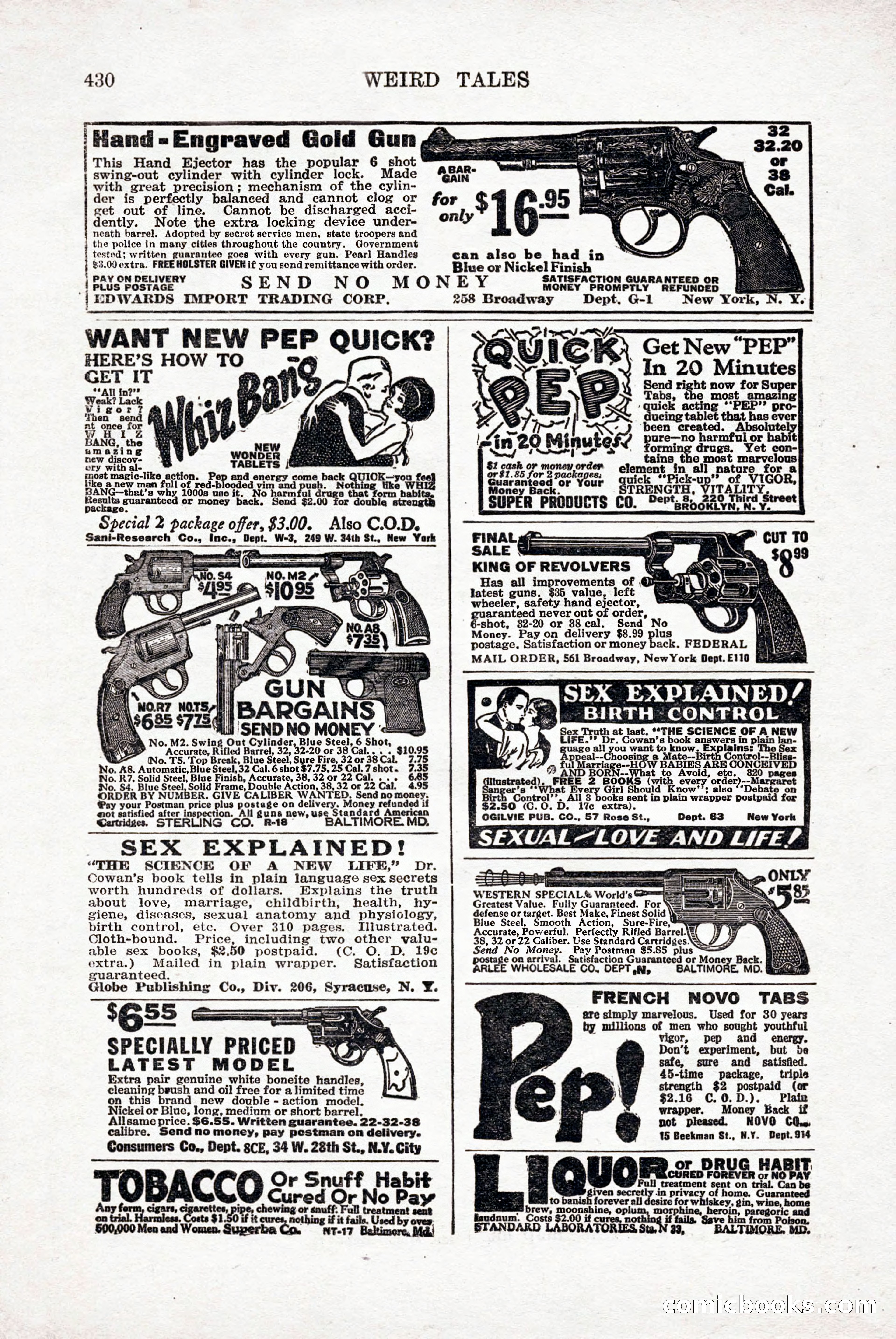 Weird Tales, Vol. 9, No. 3 — page 144 of 148