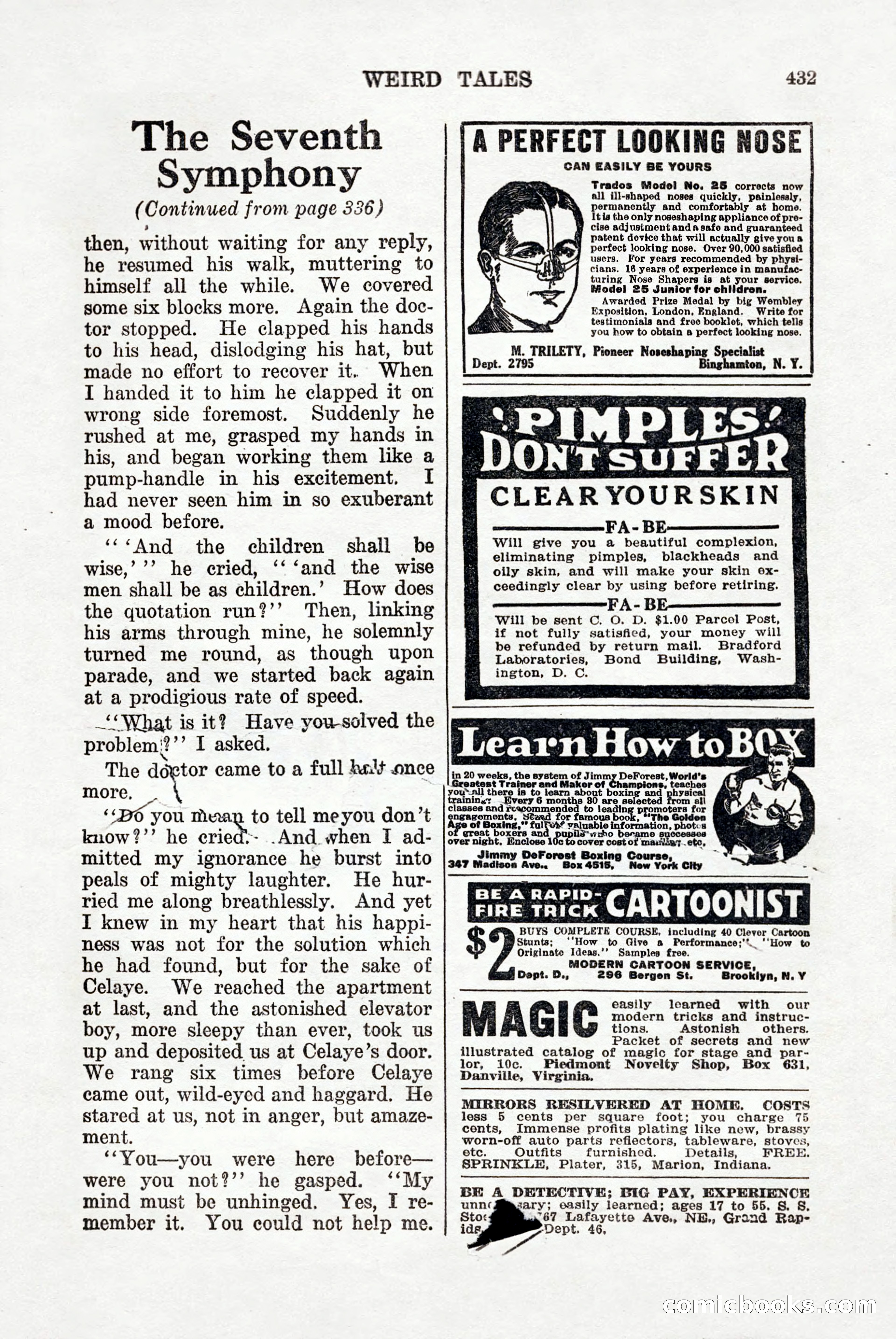 Weird Tales, Vol. 9, No. 3 — page 145 of 148