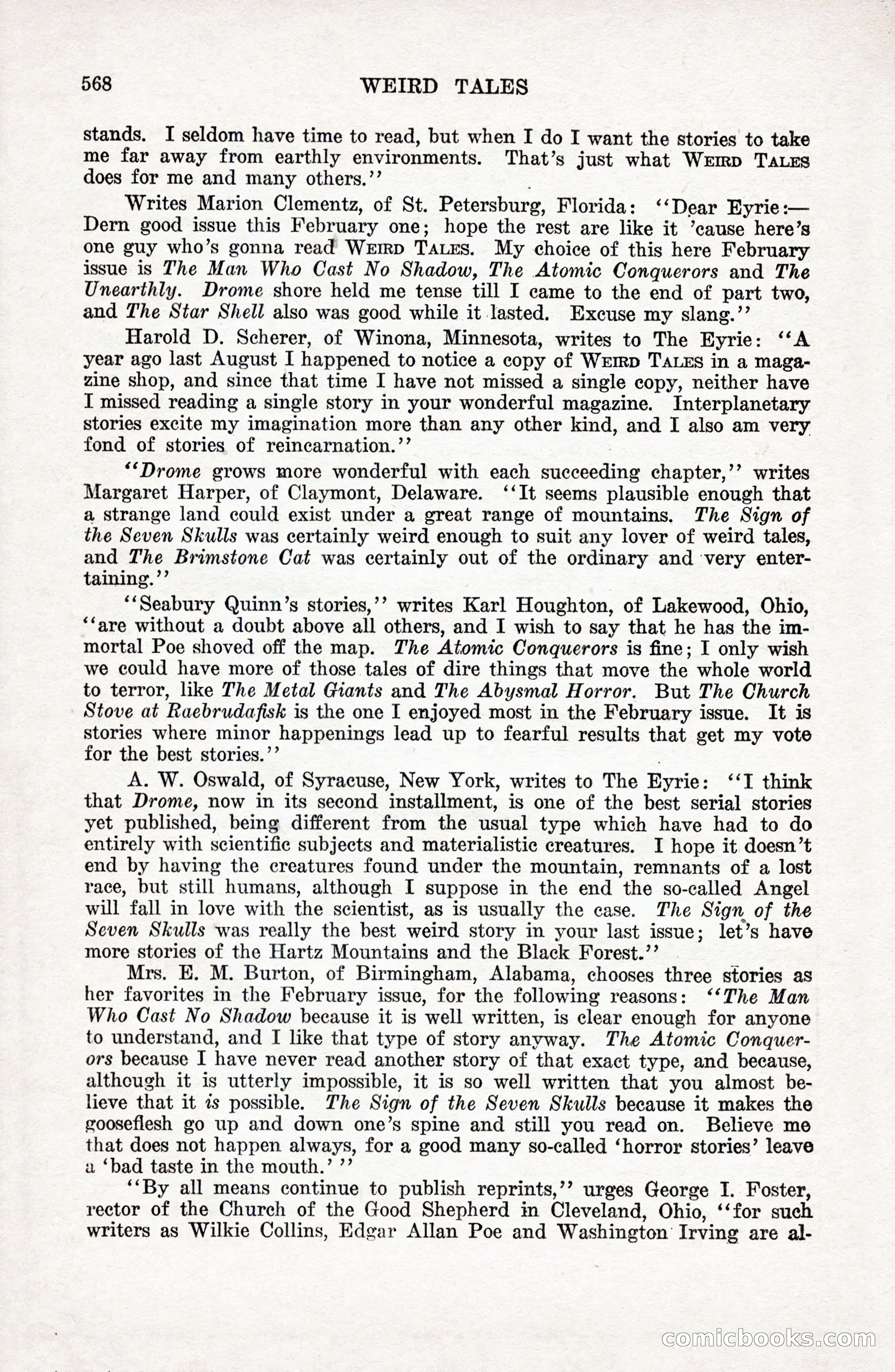 Weird Tales, April 1927 — page 138 of 148
