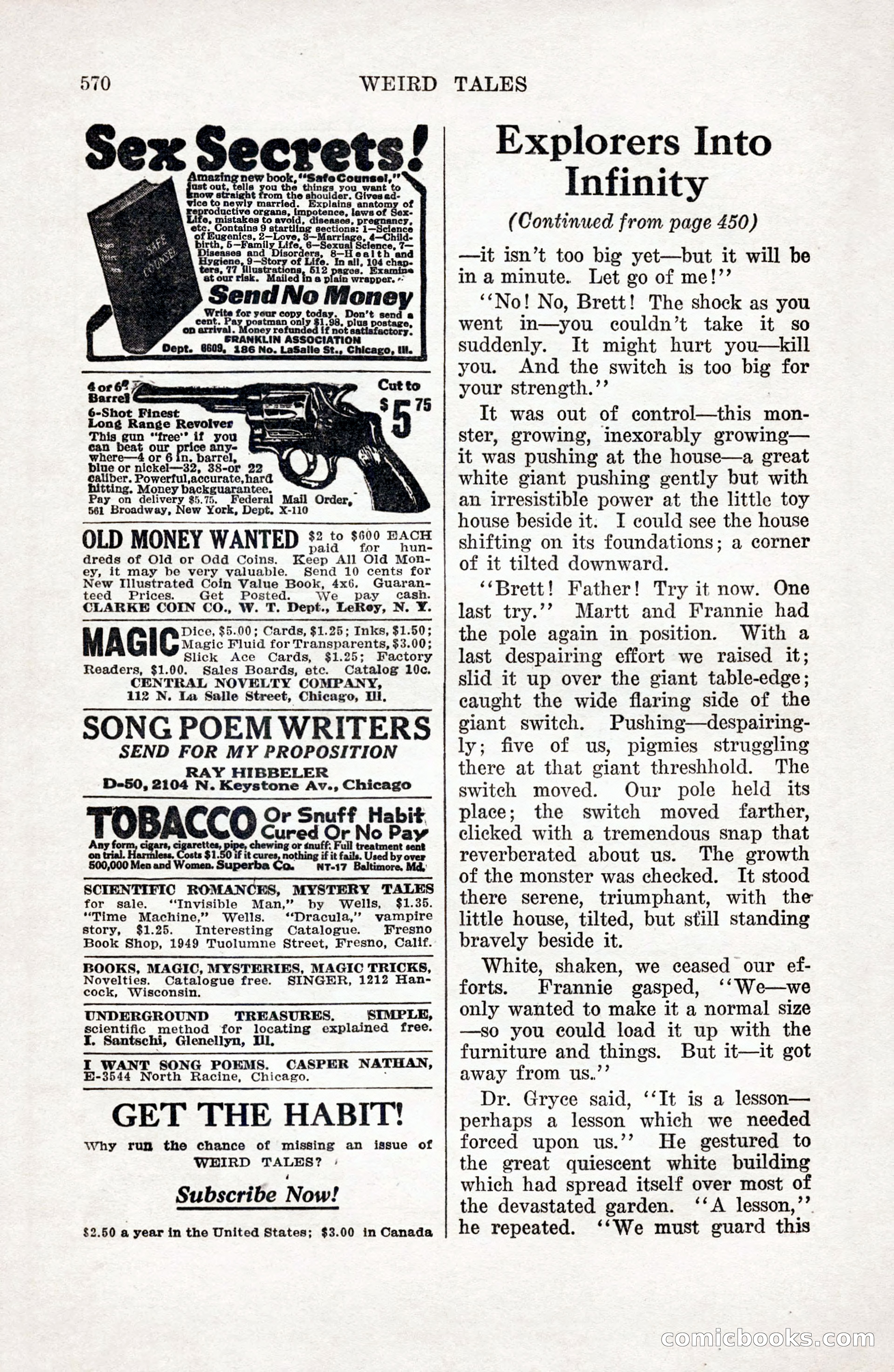 Weird Tales, April 1927 — page 140 of 148