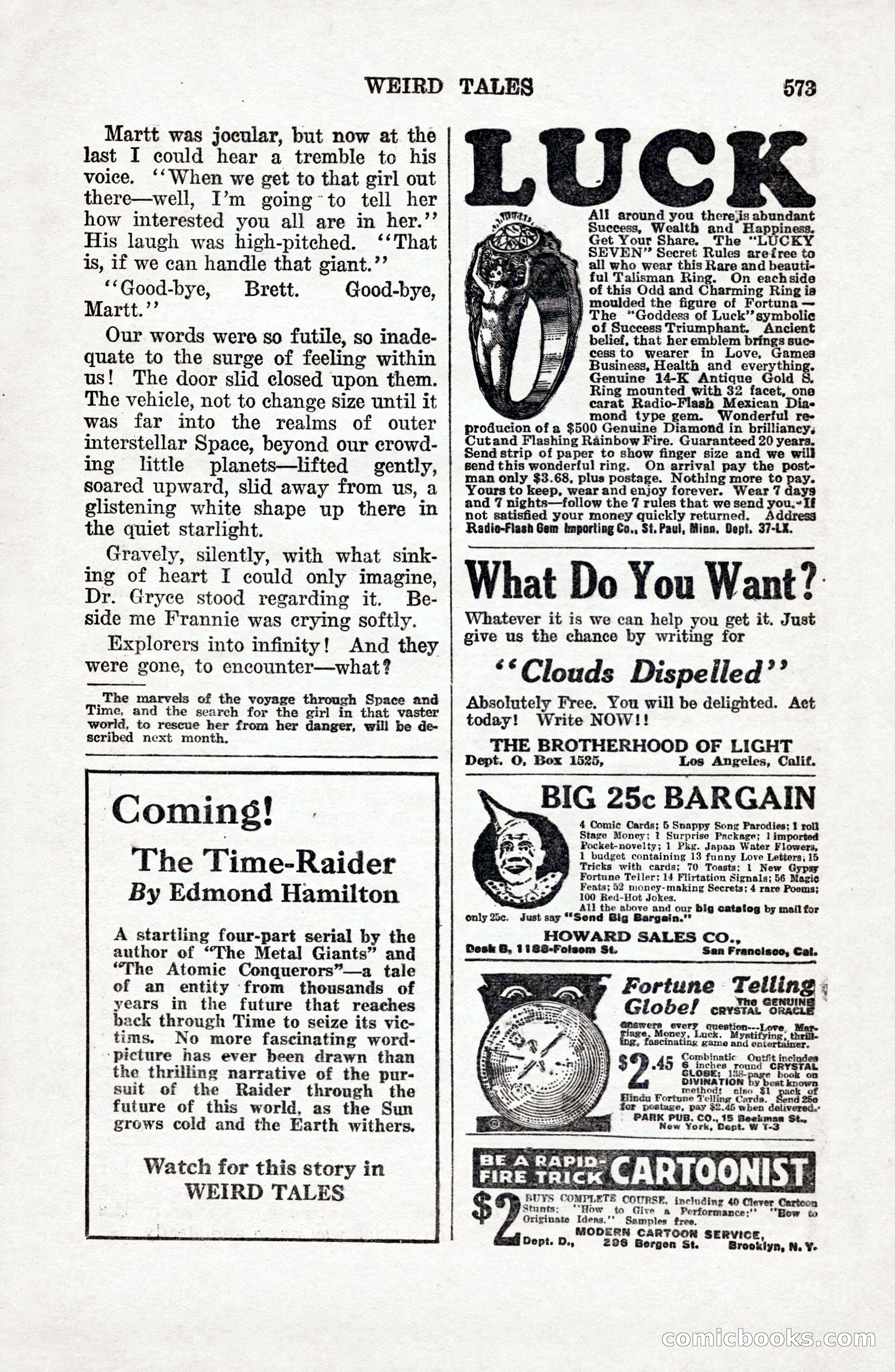 Weird Tales, April 1927 — page 143 of 148
