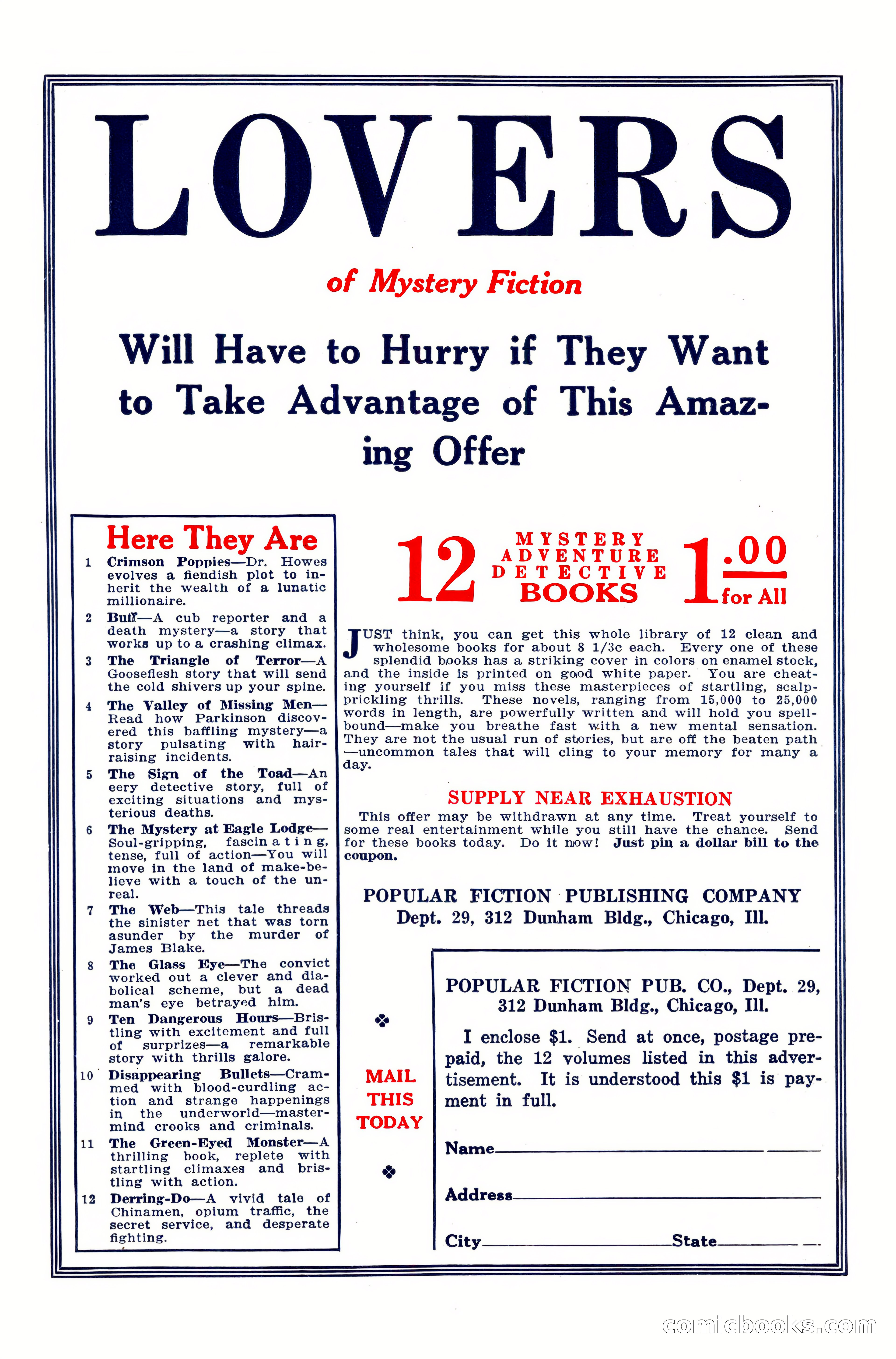 Weird Tales, Vol. IX, No. 5 — page 2 of 148