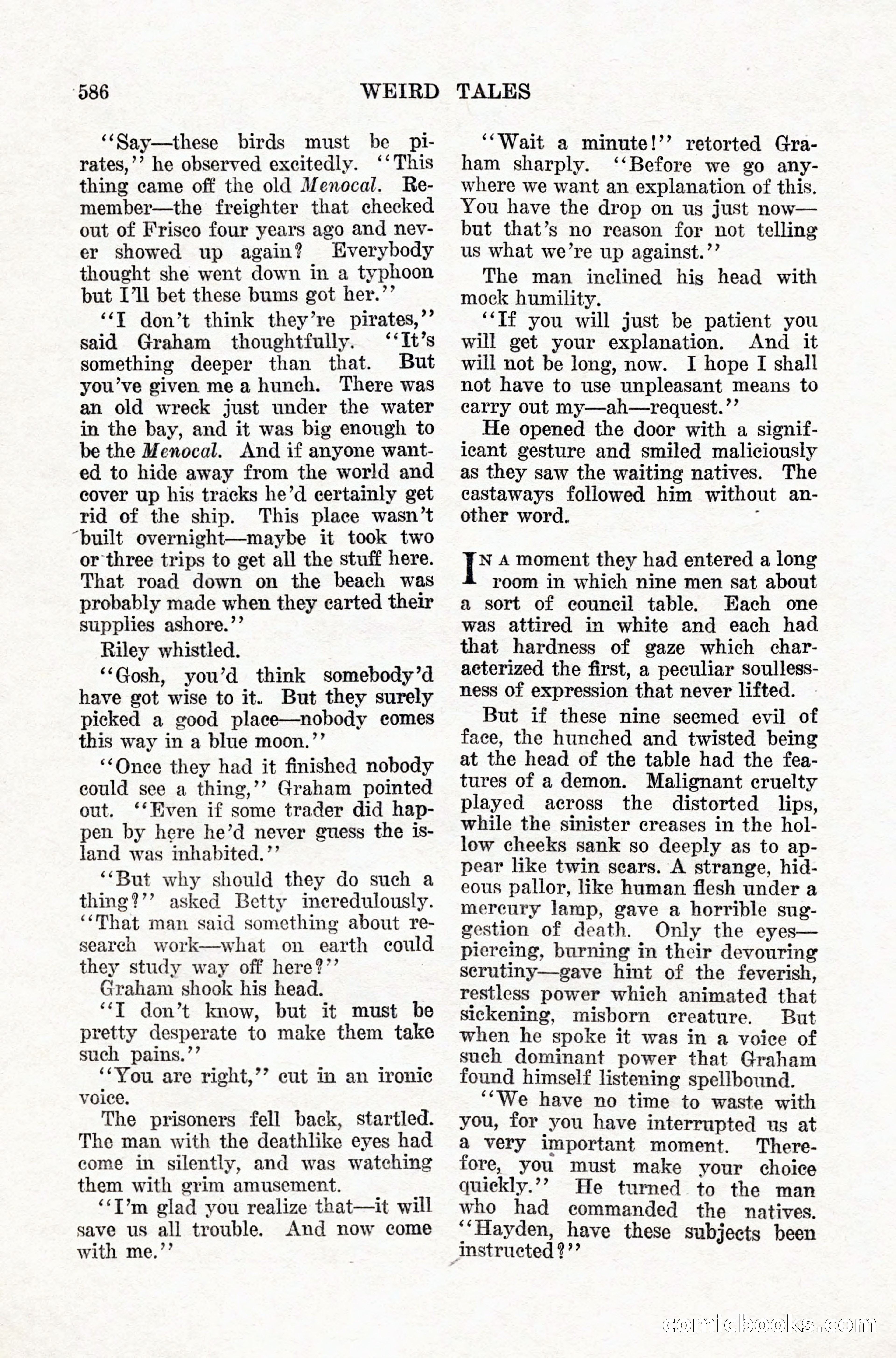 Weird Tales, Vol. IX, No. 5 — page 12 of 148