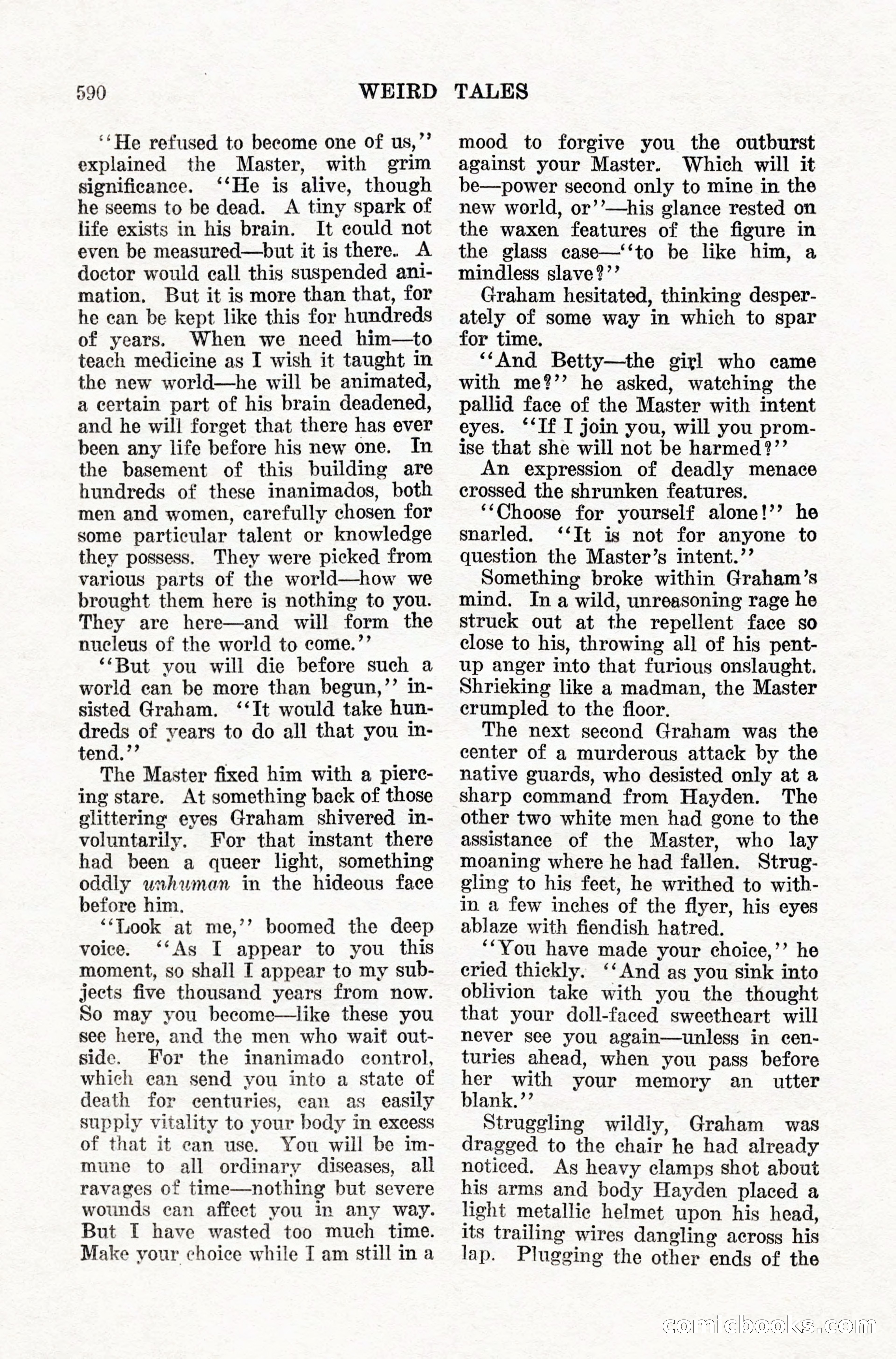Weird Tales, Vol. IX, No. 5 — page 16 of 148