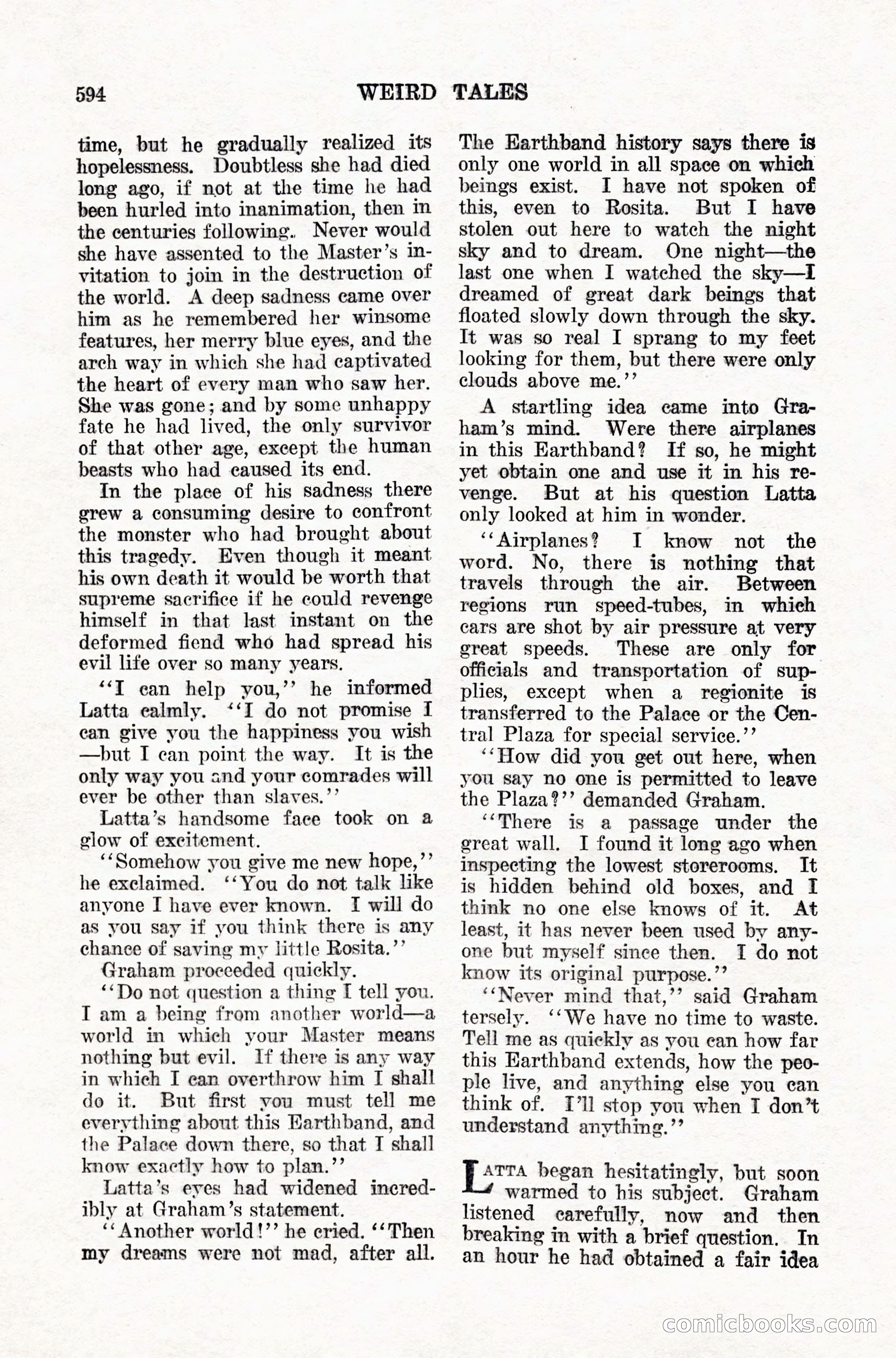 Weird Tales, Vol. IX, No. 5 — page 20 of 148
