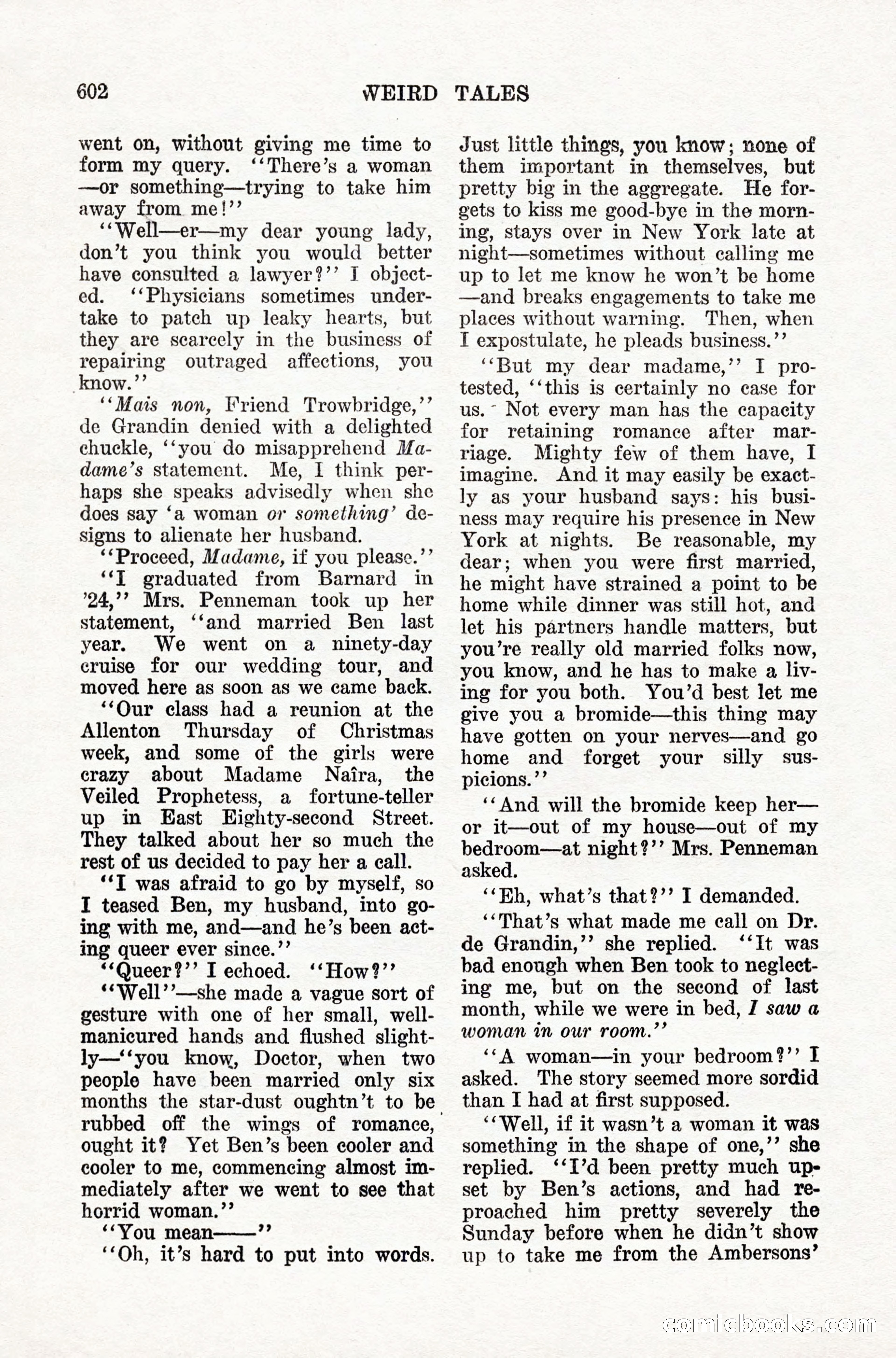 Weird Tales, Vol. IX, No. 5 — page 28 of 148